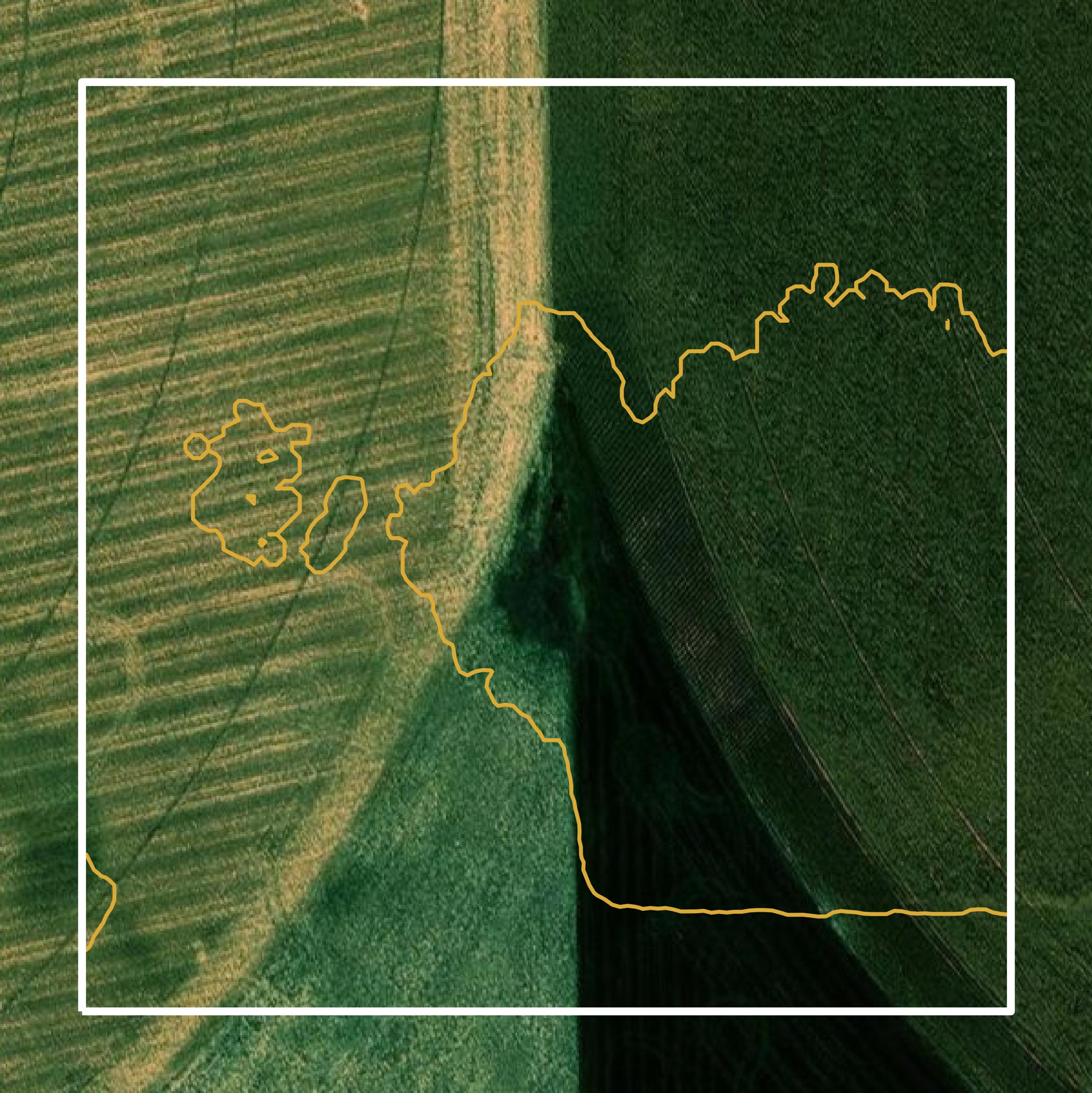 This image shows a contour map in Chase County created using GIS data in Equator.