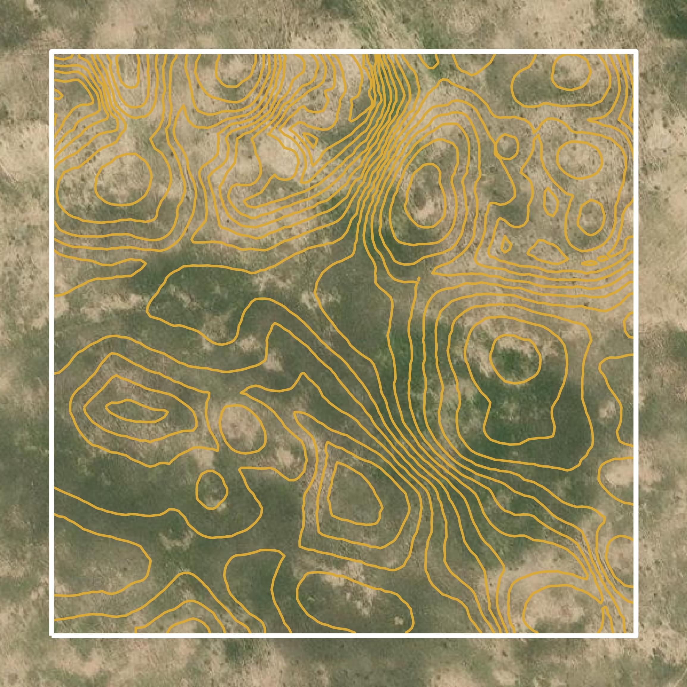 This image shows a contour map in Cherry County created using GIS data in Equator.