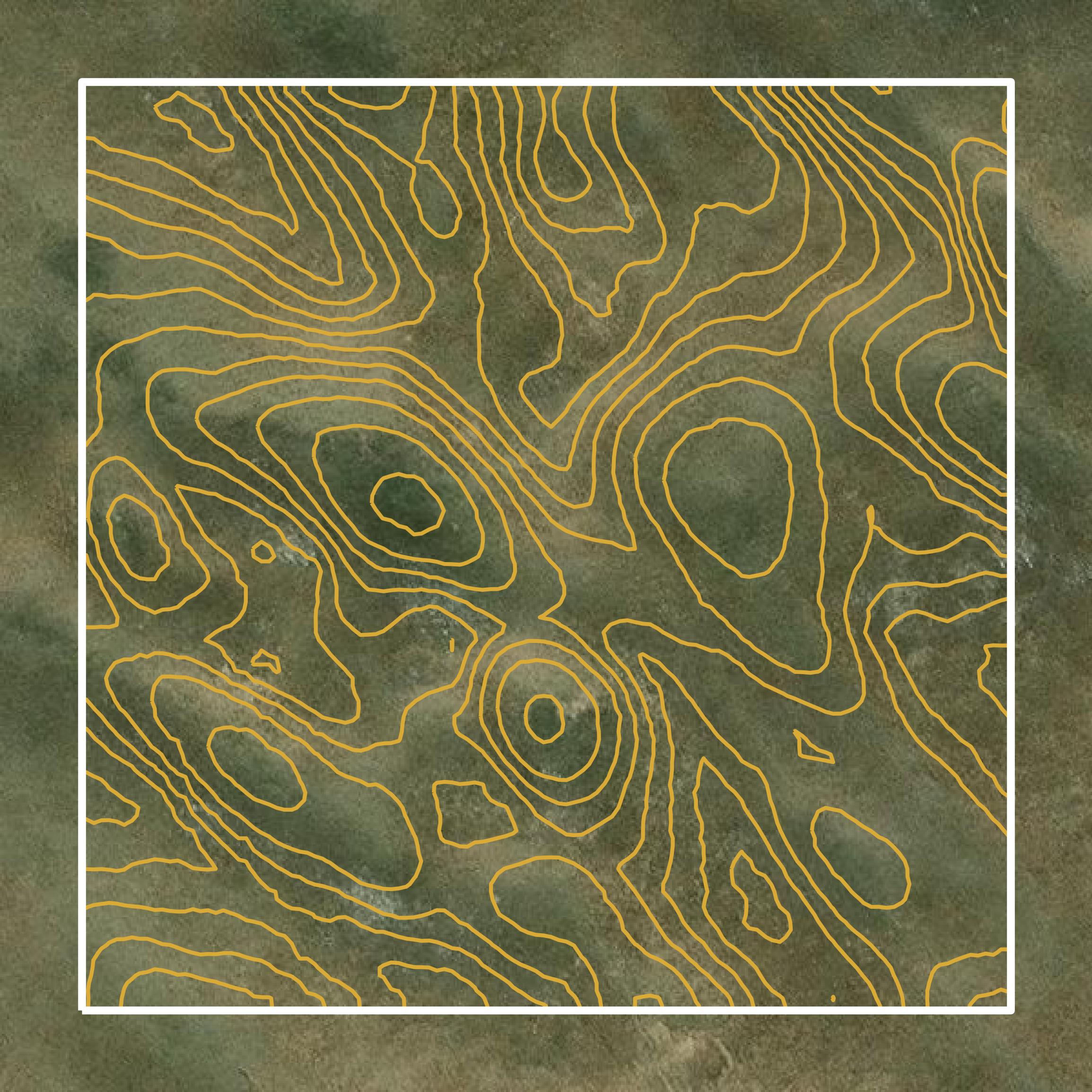 This image shows a contour map in Cherry County created using GIS data in Equator.