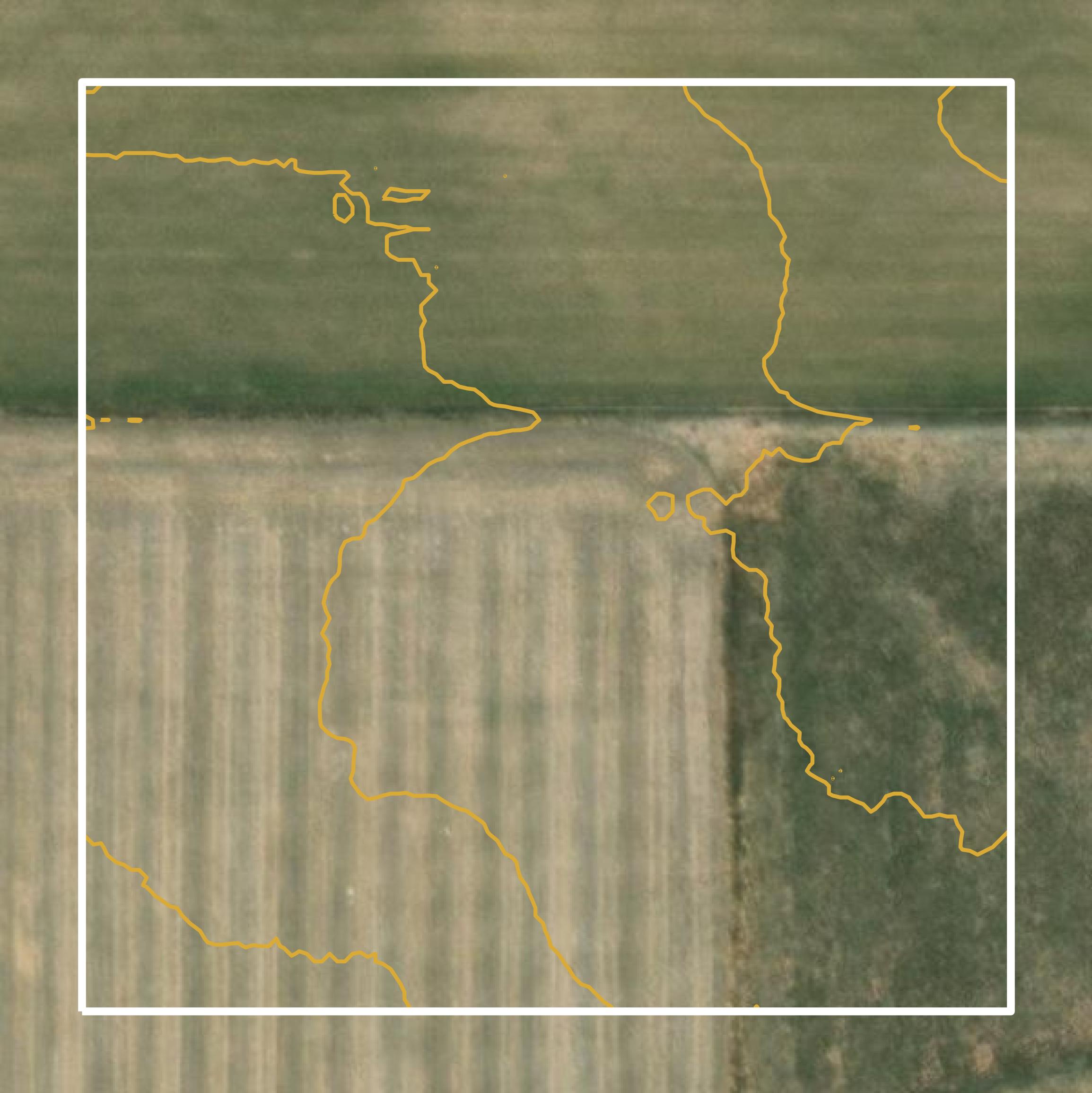 This image shows a contour map in Cheyenne County created using GIS data in Equator.