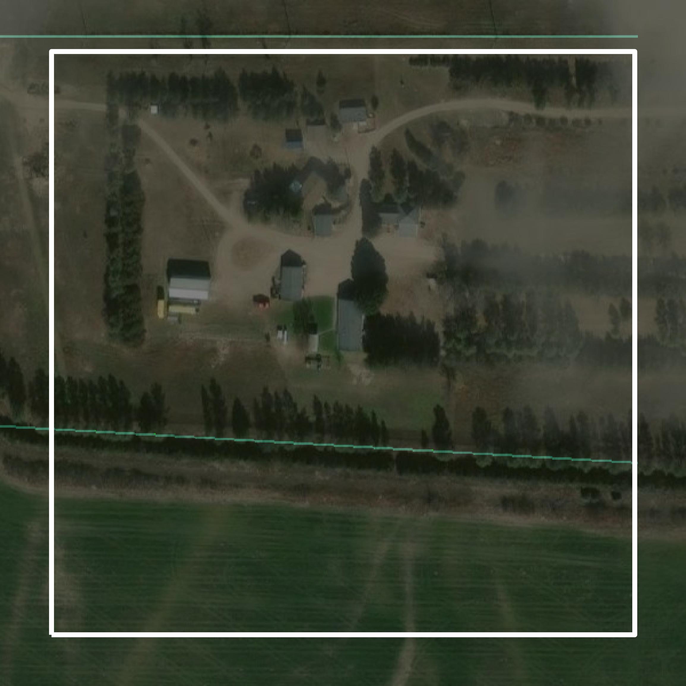 This image shows parcel and building data in Cheyenne County created using GIS data in Equator.