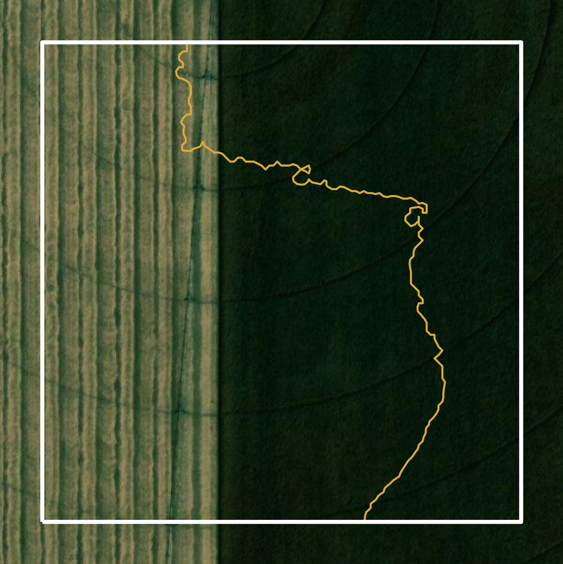 This image shows a contour map in Clay County created using GIS data in Equator.