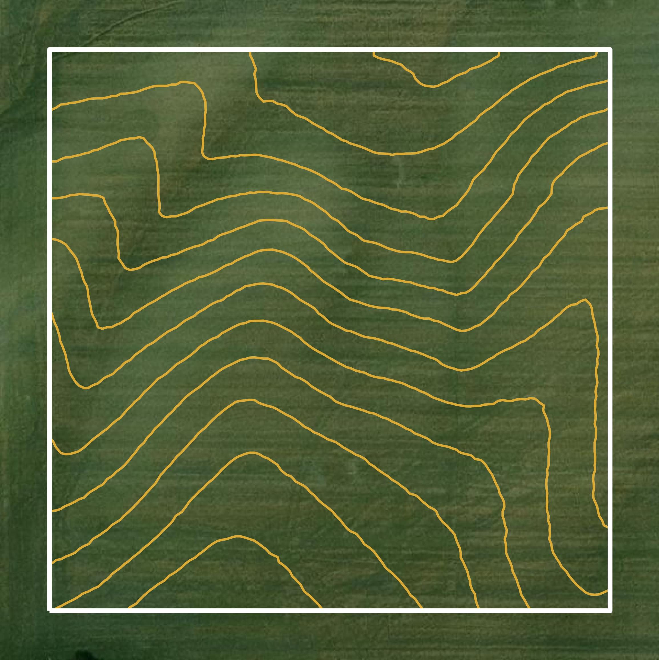 This image shows a contour map in Cuming County created using GIS data in Equator.