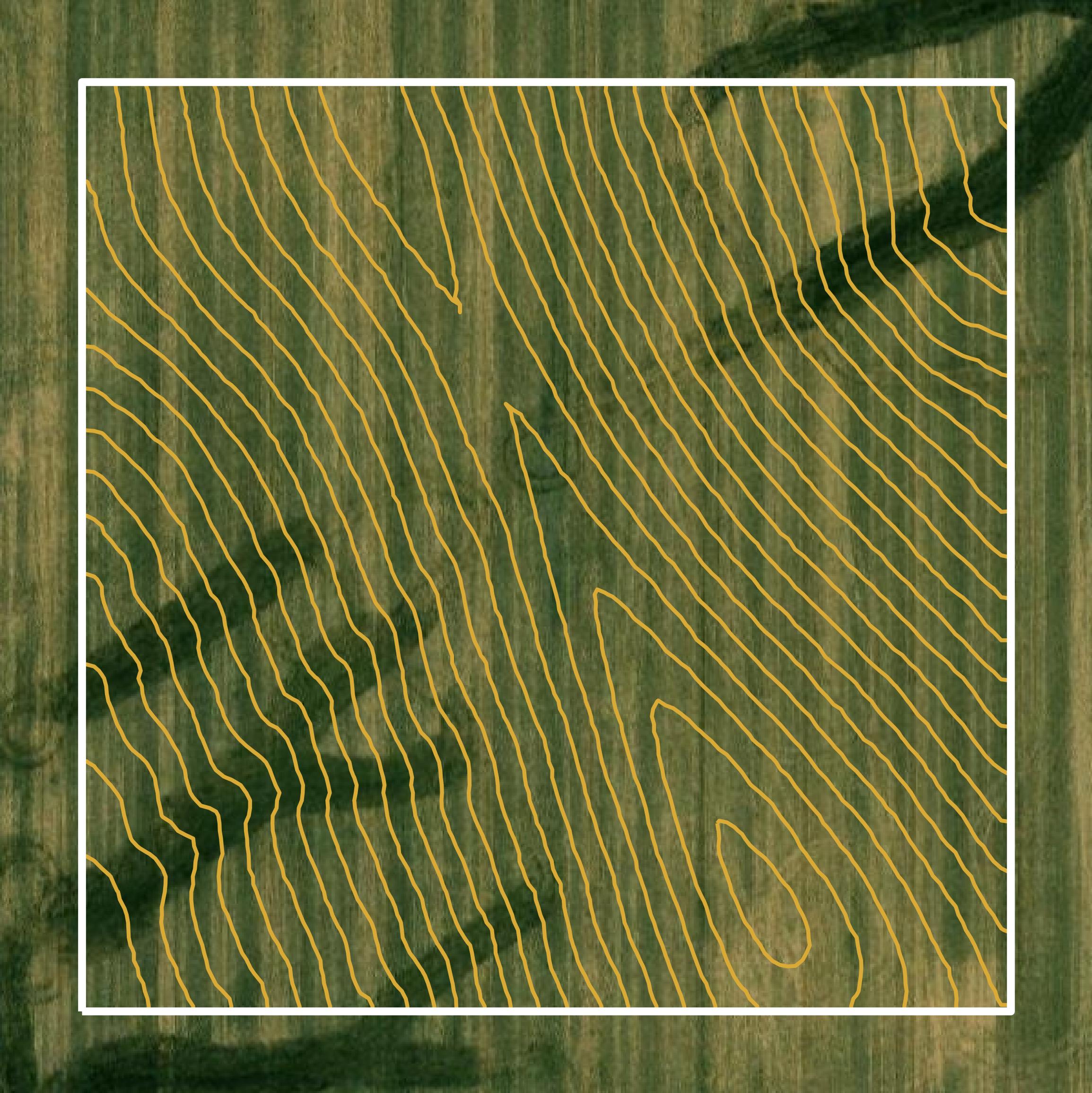 This image shows a contour map in Dakota County created using GIS data in Equator.