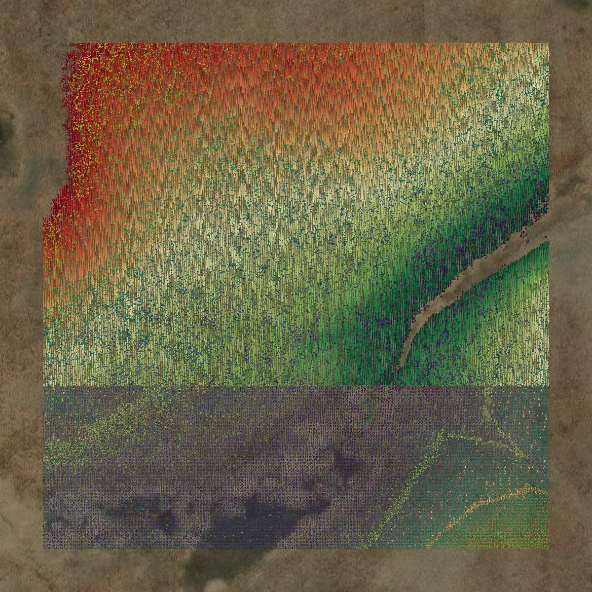 This image shows a LiDAR point cloud in Deuel County created using GIS data in Equator.