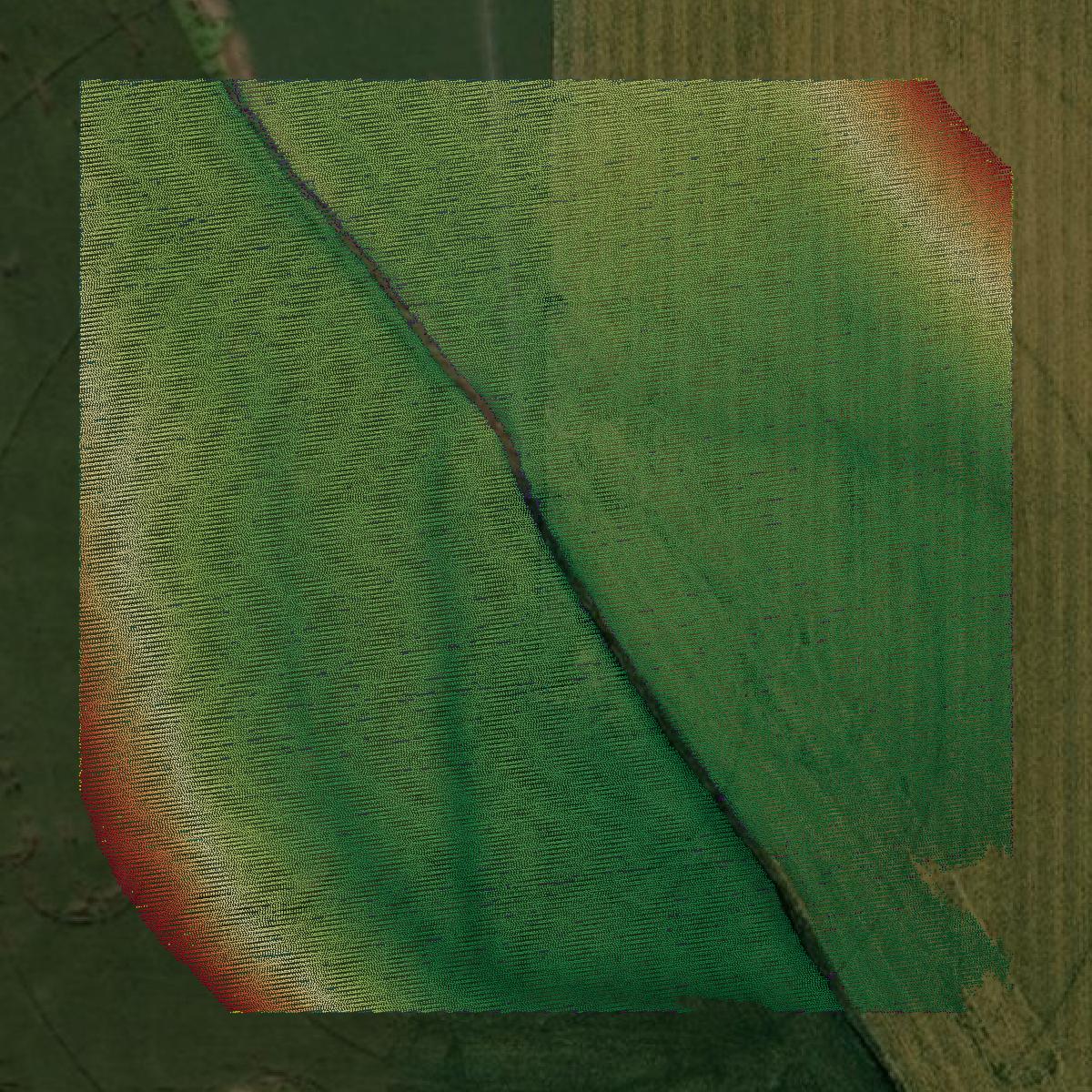 This image shows a LiDAR point cloud in Dixon County created using GIS data in Equator.