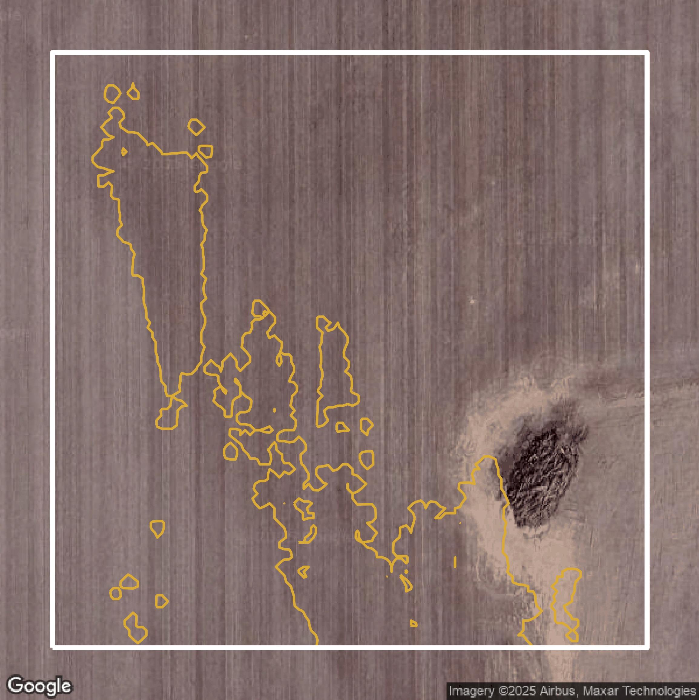This image shows a contour map in Douglas County created using GIS data in Equator.