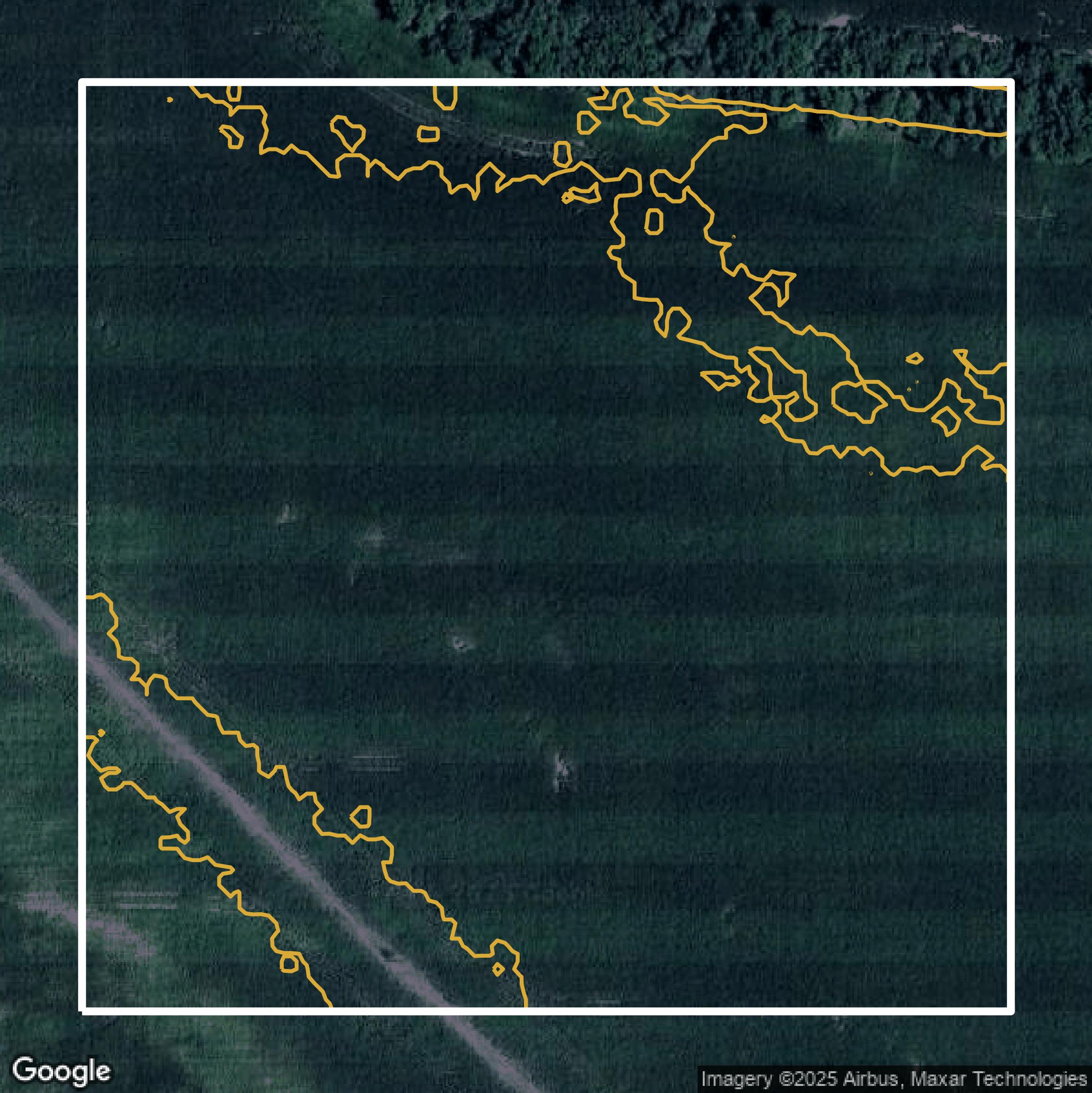 This image shows a contour map in Douglas County created using GIS data in Equator.