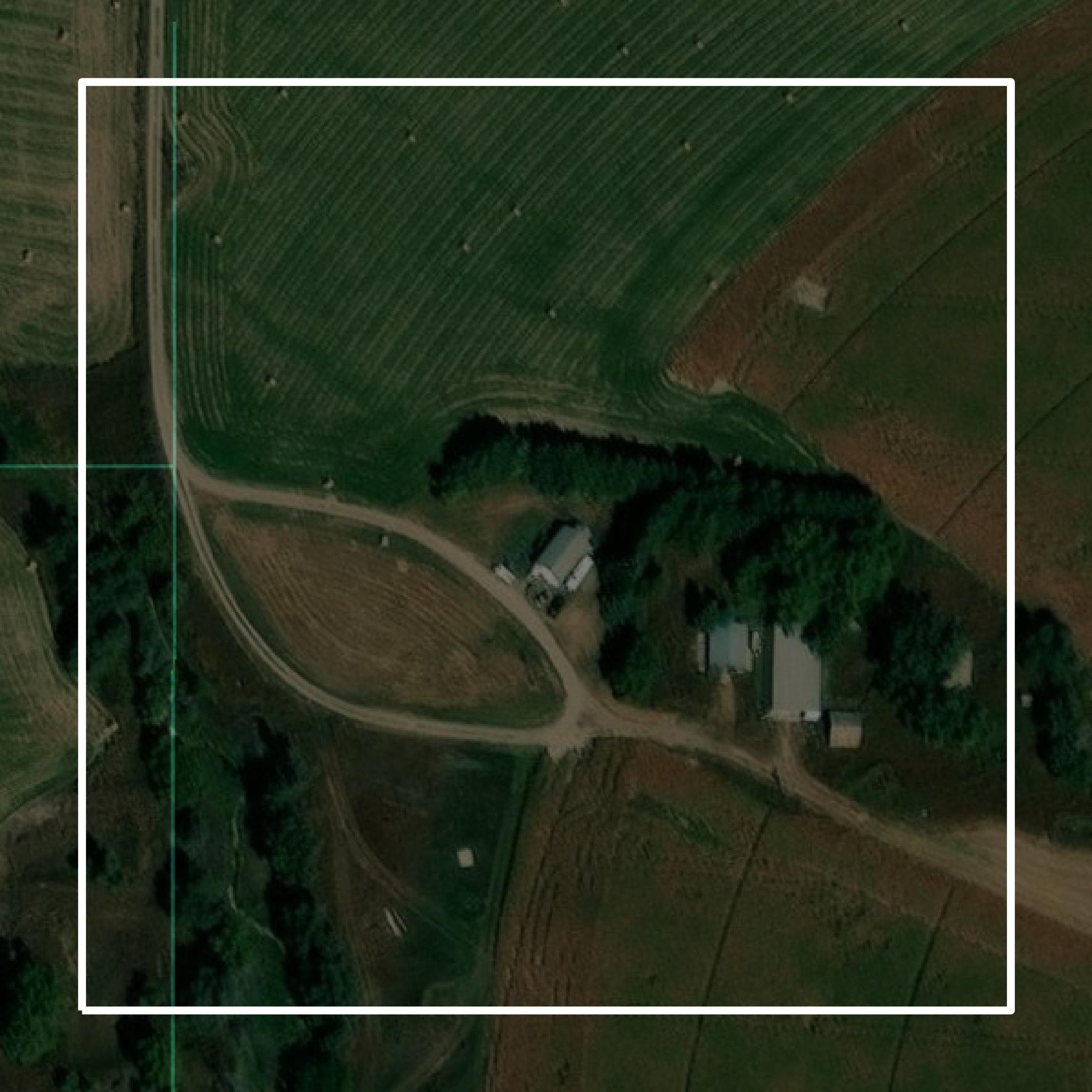 This image shows parcel and building data in Dundy County created using GIS data in Equator.