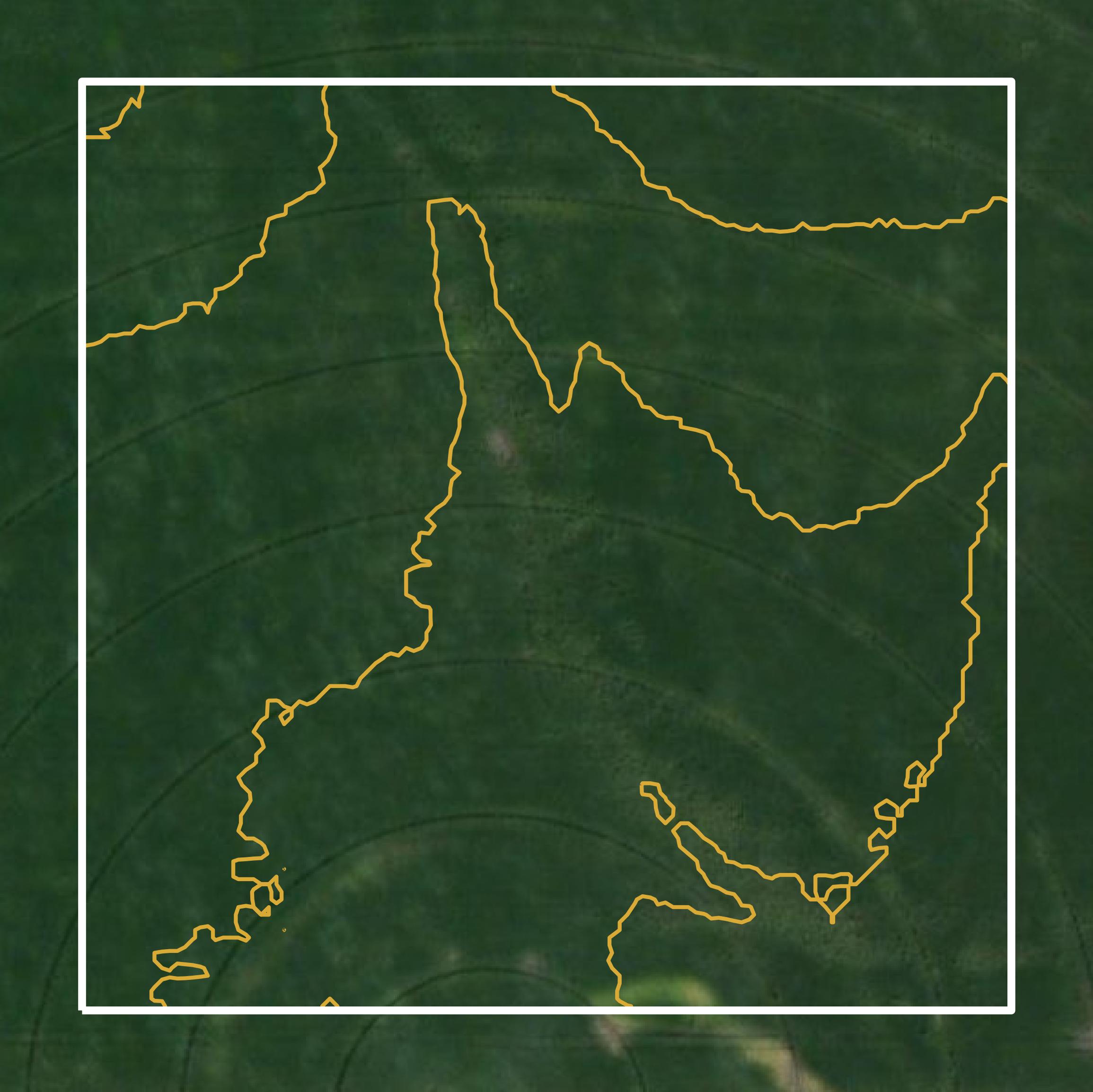 This image shows a contour map in Fillmore County created using GIS data in Equator.