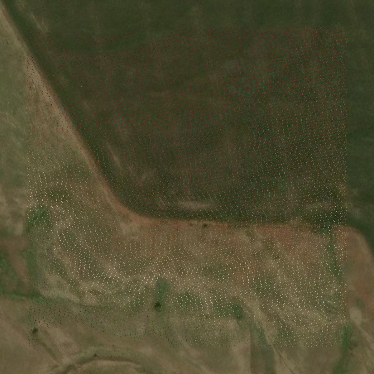 This image shows a LiDAR point cloud in Frontier County created using GIS data in Equator.