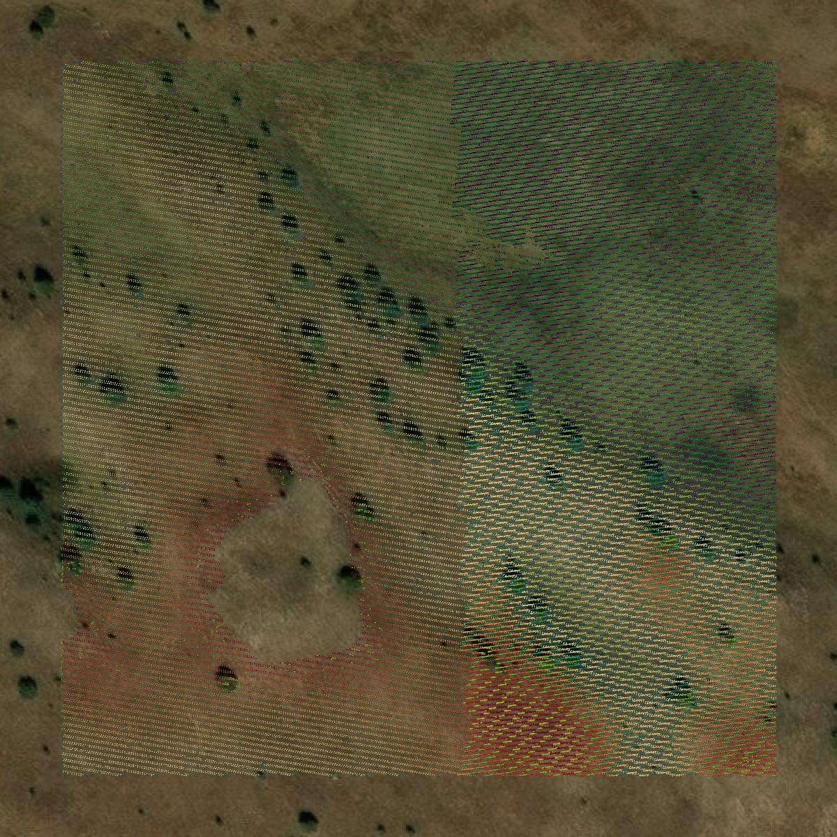 This image shows a LiDAR point cloud in Garfield County created using GIS data in Equator.