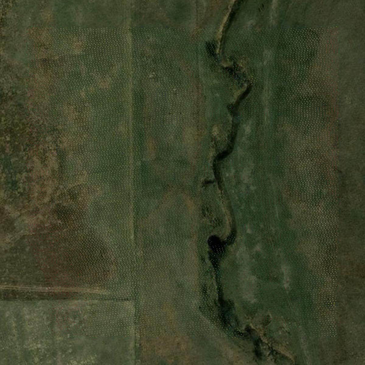 This image shows a LiDAR point cloud in Gosper County created using GIS data in Equator.