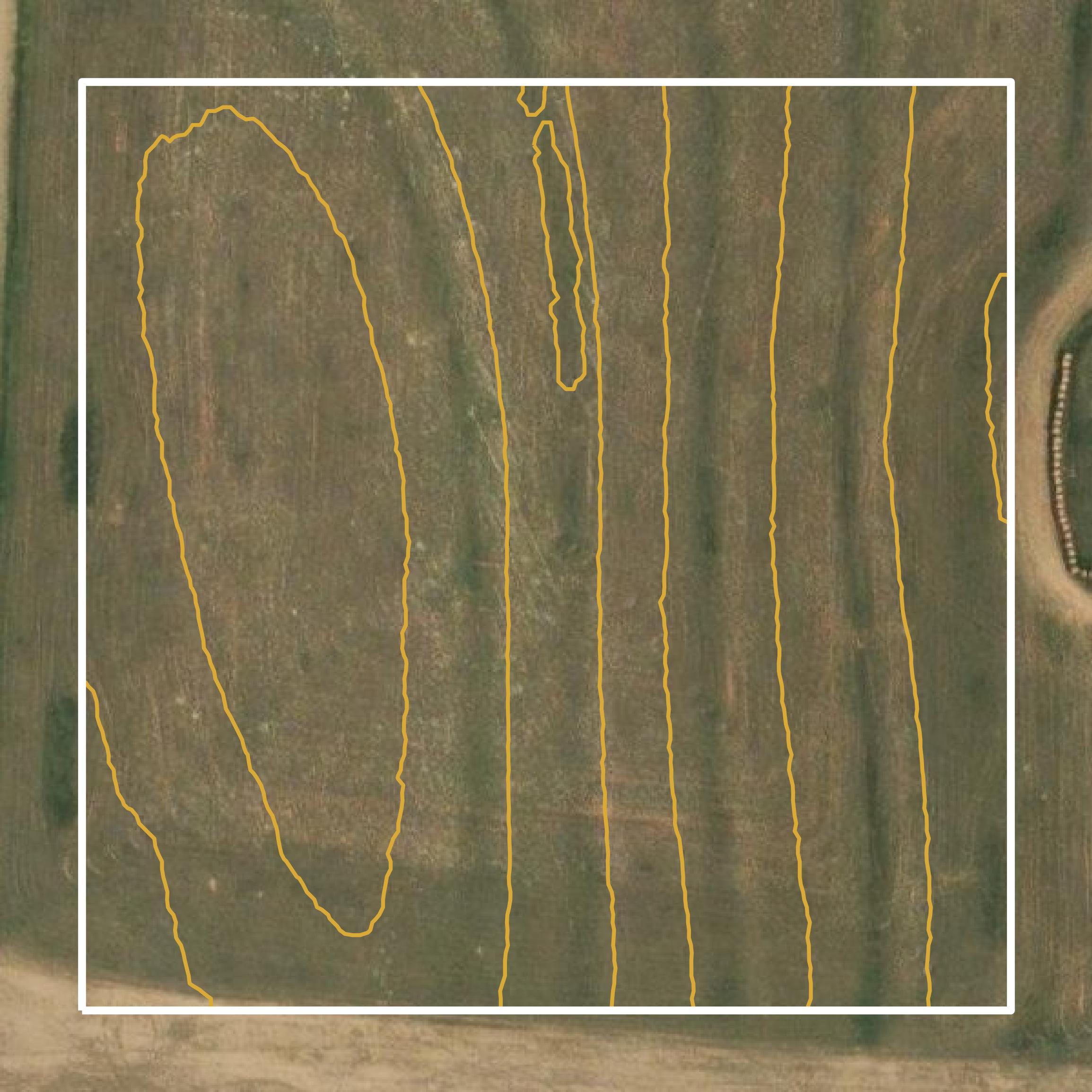 This image shows a contour map in Hitchcock County created using GIS data in Equator.