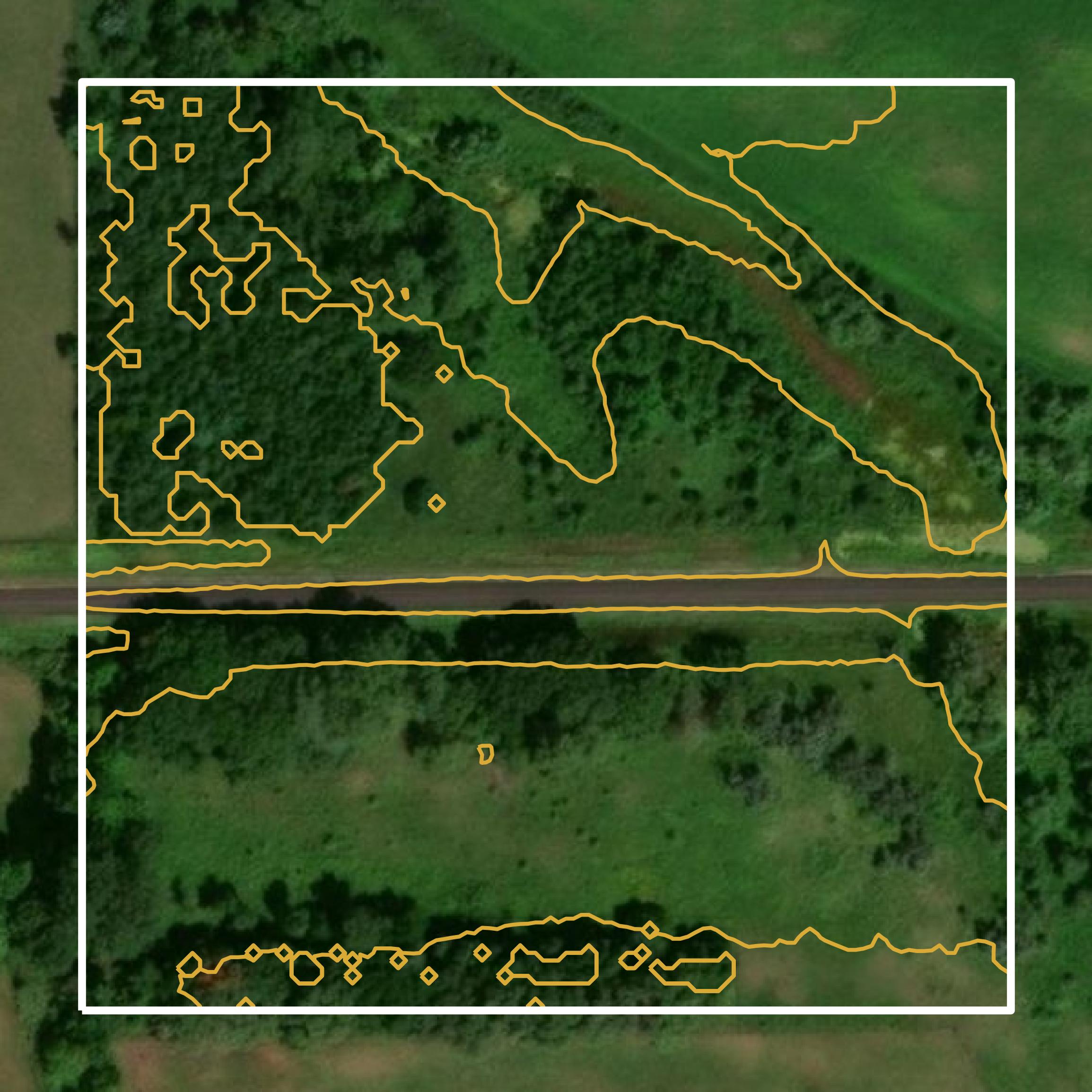 This image shows a contour map in Holt County created using GIS data in Equator.