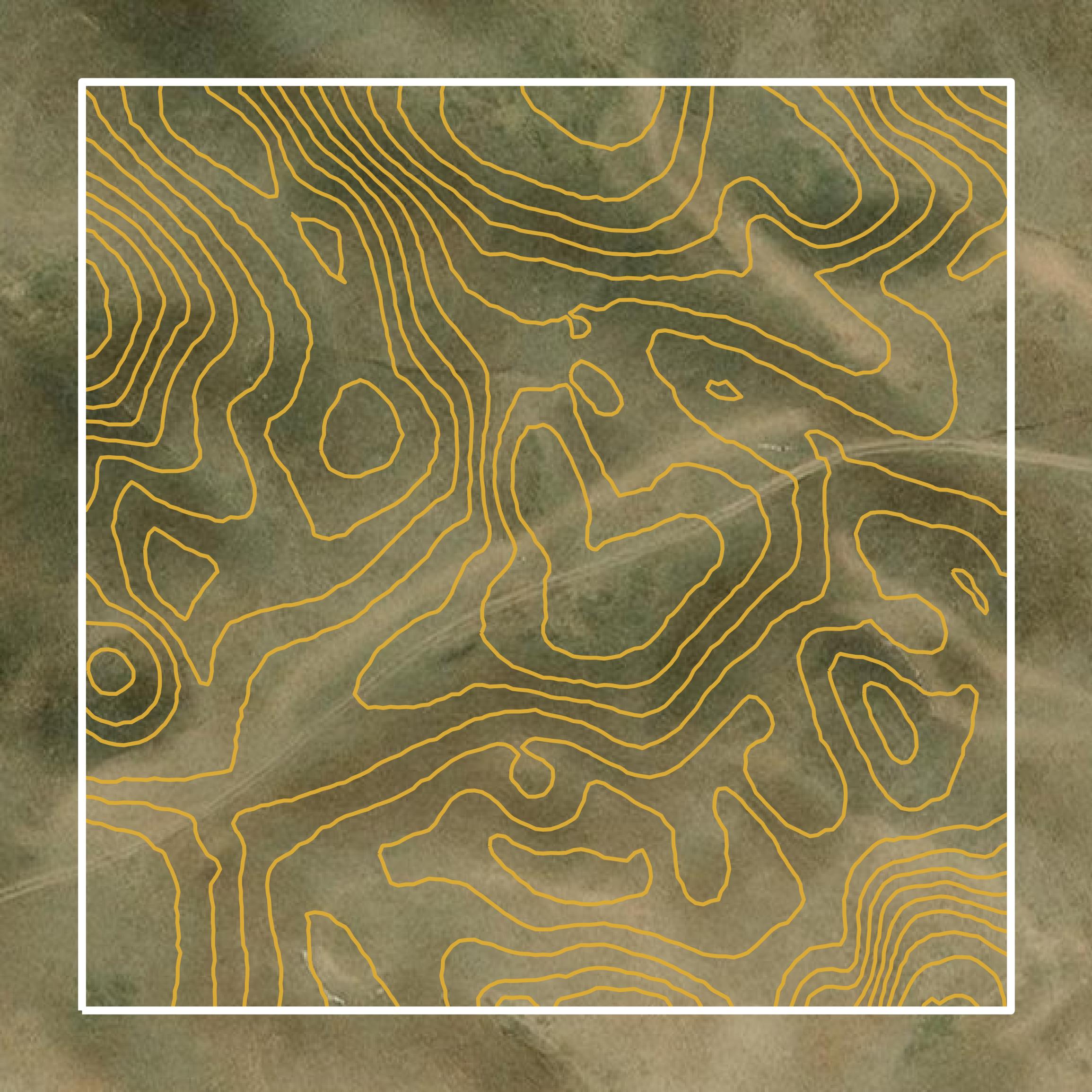 This image shows a contour map in Hooker County created using GIS data in Equator.