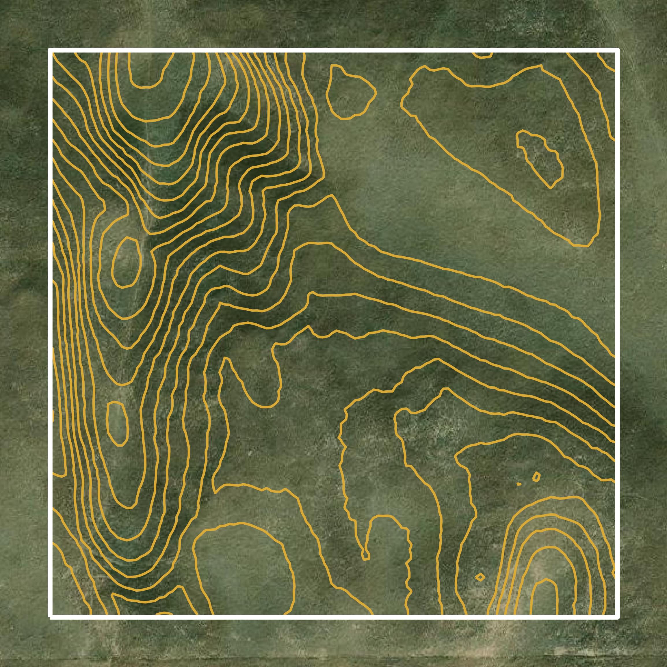 This image shows a contour map in Hooker County created using GIS data in Equator.
