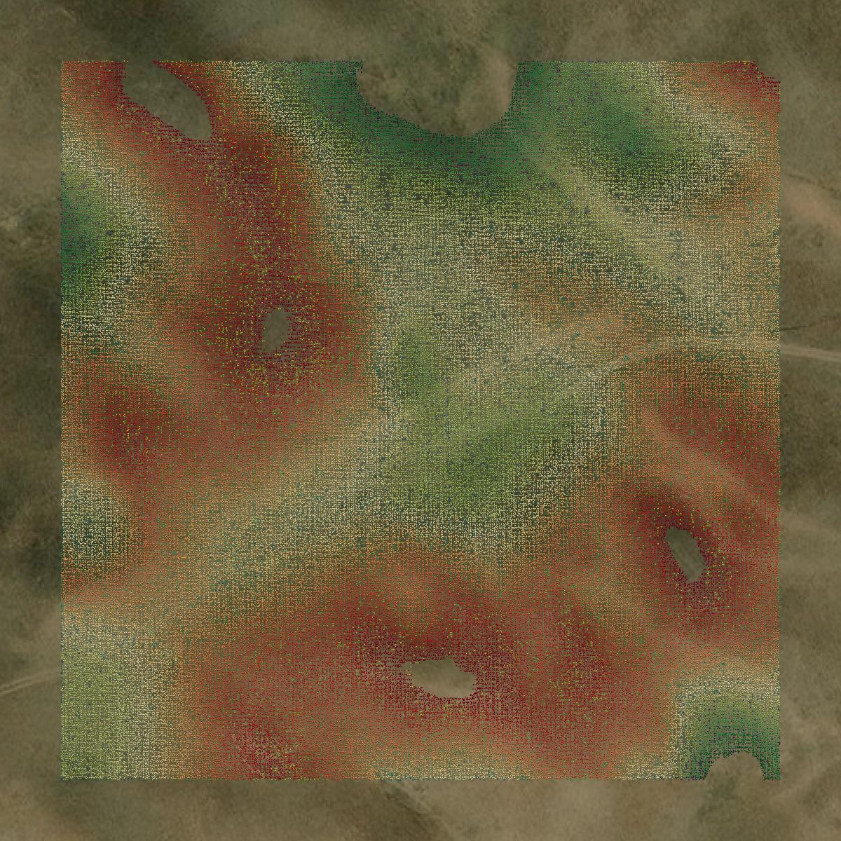 This image shows a LiDAR point cloud in Hooker County created using GIS data in Equator.