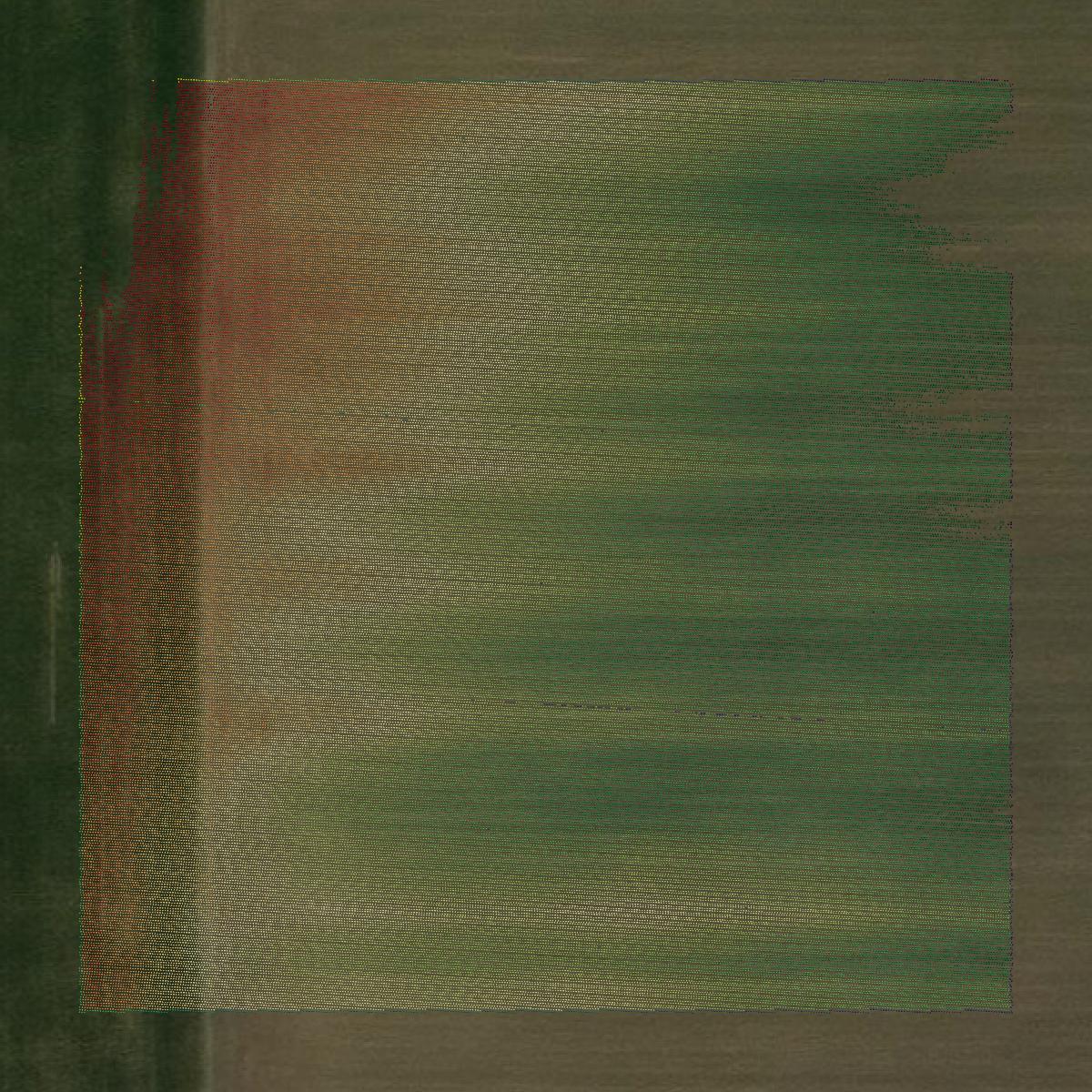 This image shows a LiDAR point cloud in Johnson County created using GIS data in Equator.