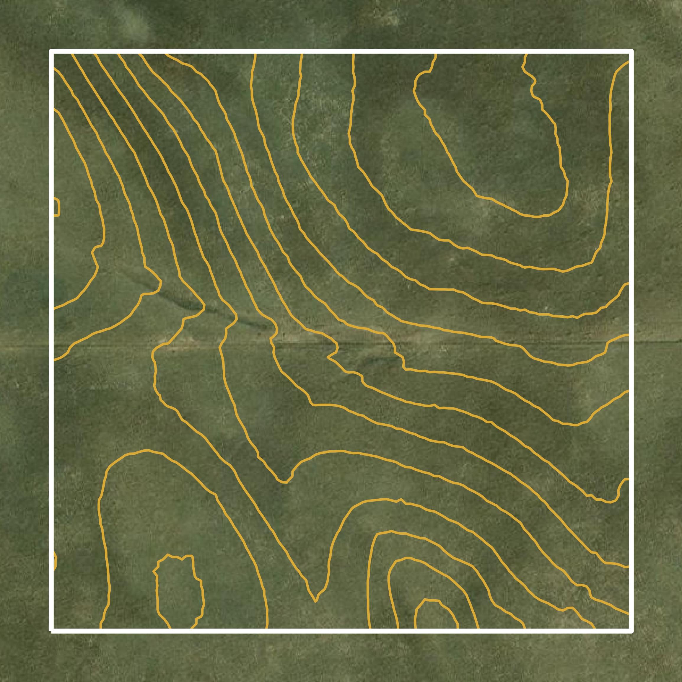 This image shows a contour map in Keith County created using GIS data in Equator.