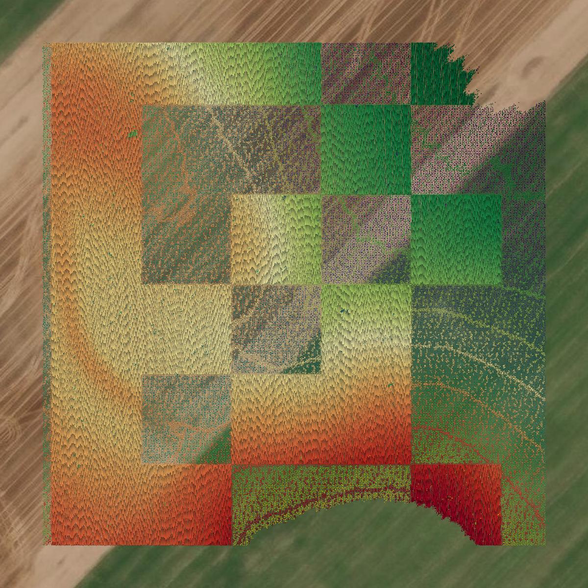 This image shows a LiDAR point cloud in Kimball County created using GIS data in Equator.