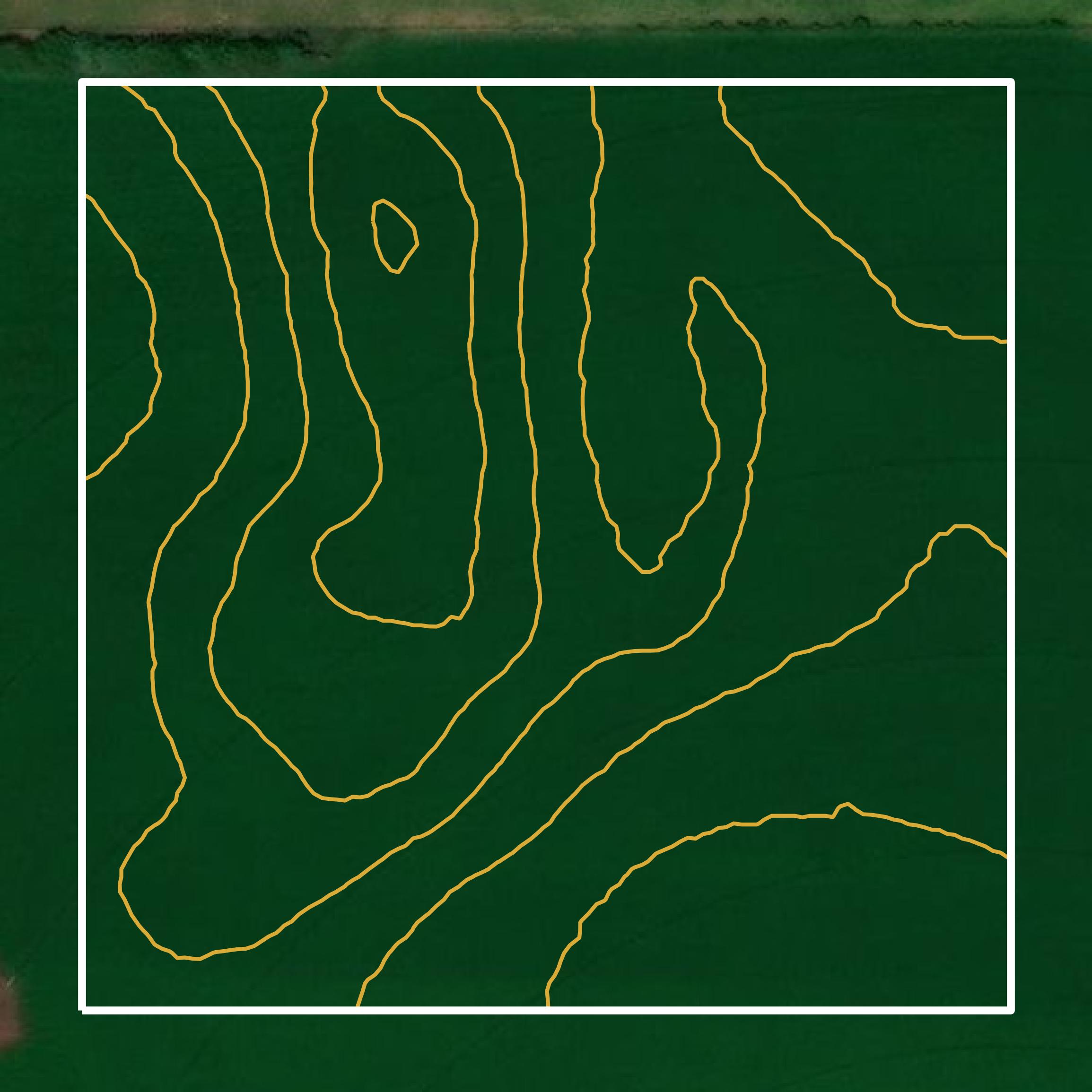 This image shows a contour map in Merrick County created using GIS data in Equator.