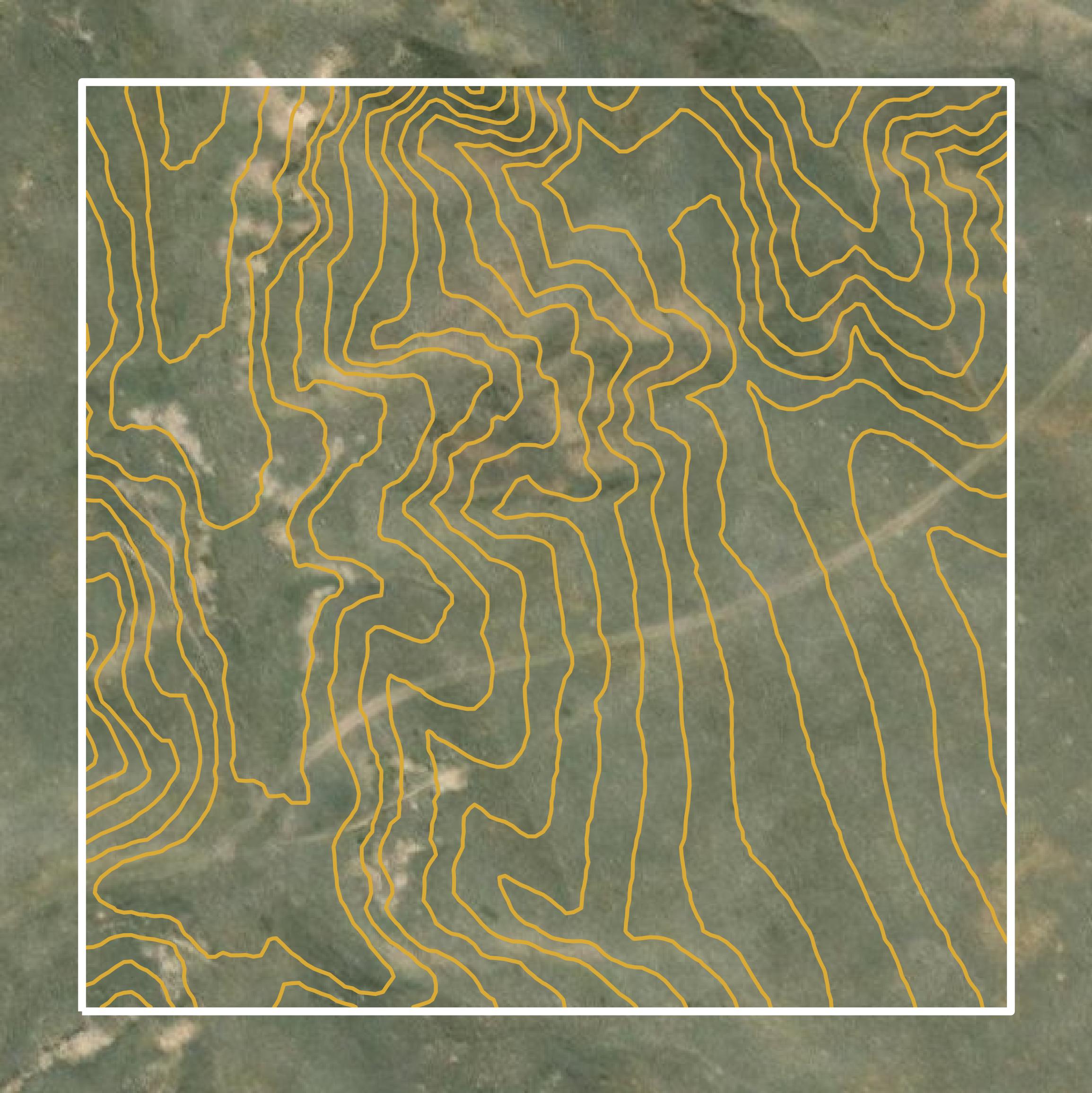 This image shows a contour map in Morrill County created using GIS data in Equator.