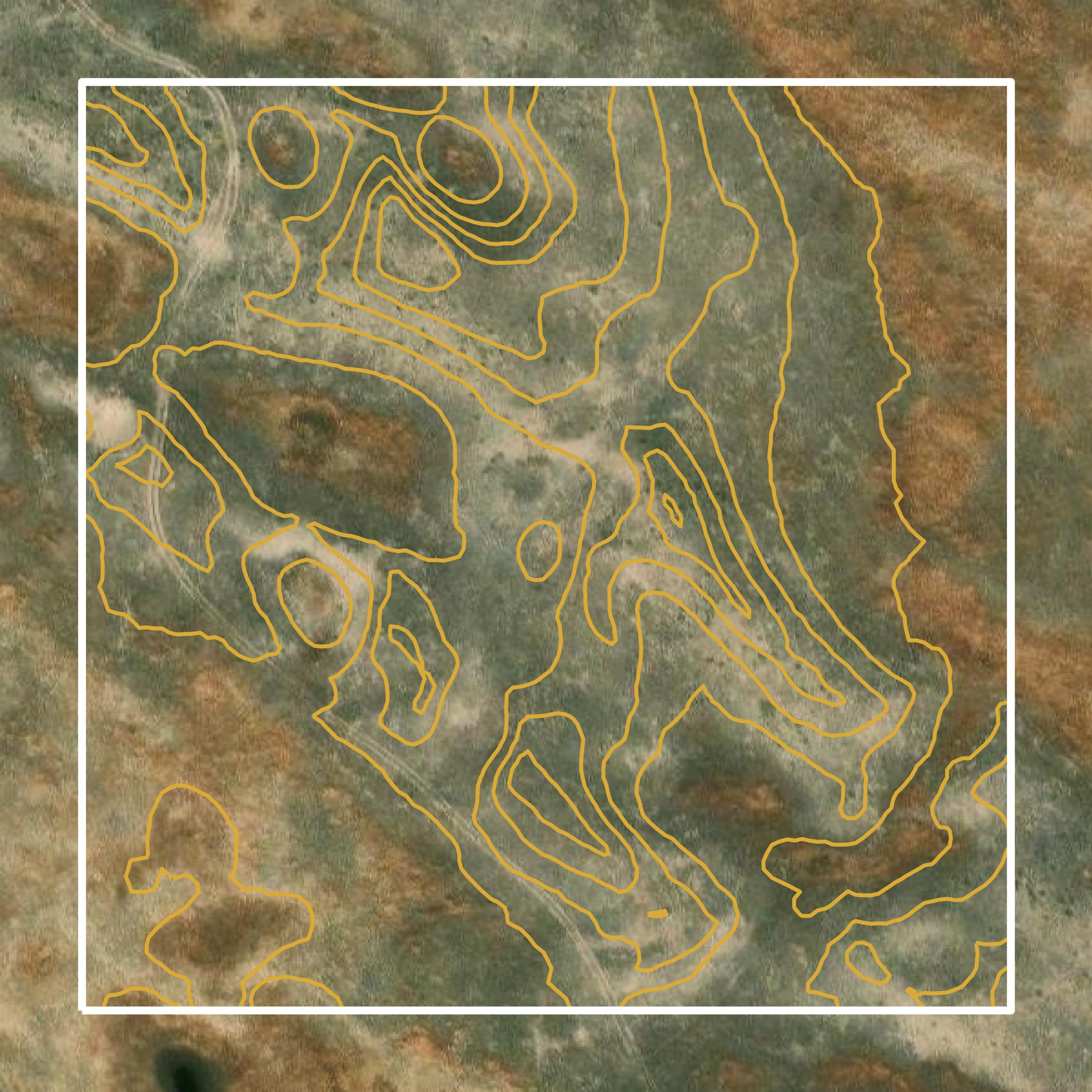 This image shows a contour map in Morrill County created using GIS data in Equator.