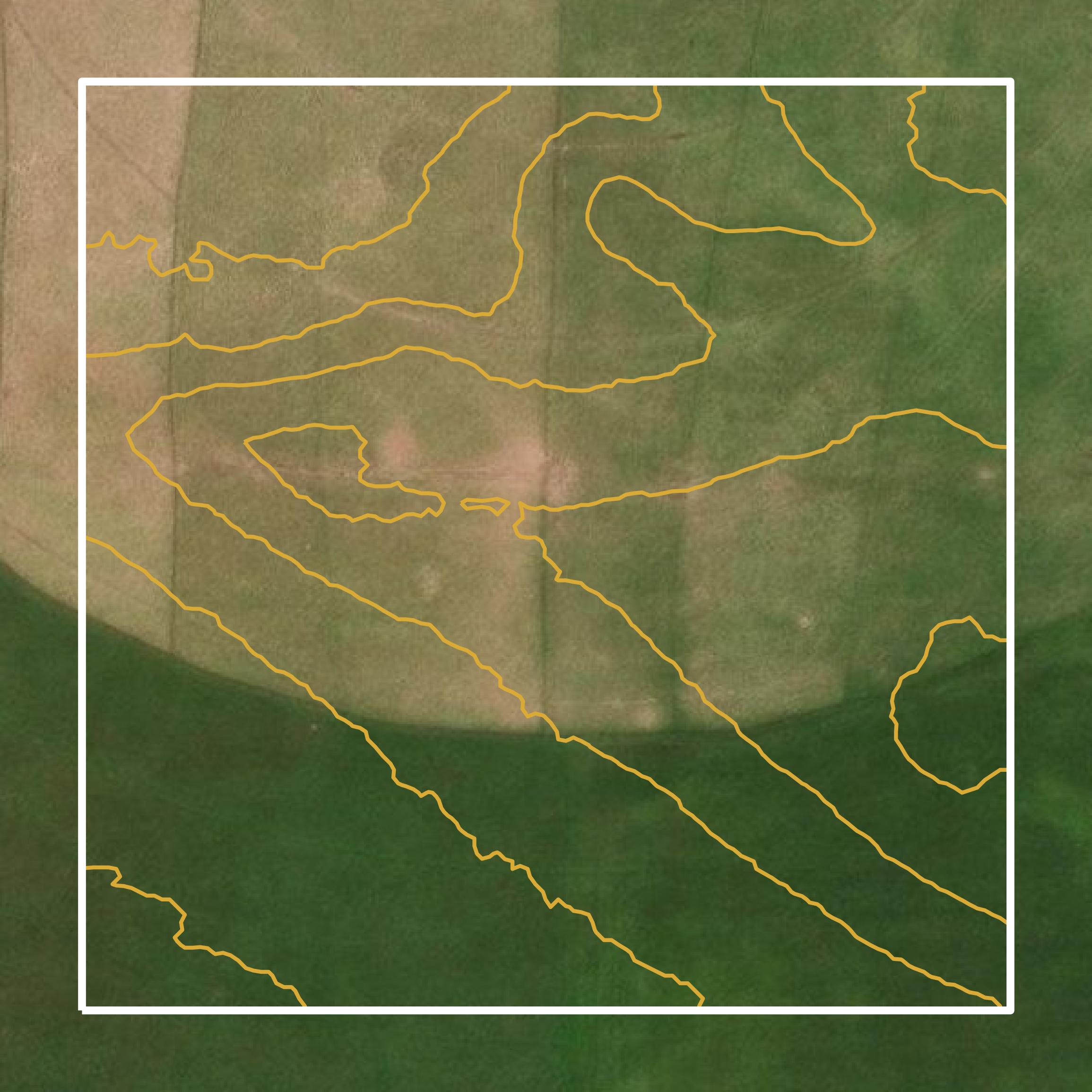 This image shows a contour map in Nance County created using GIS data in Equator.