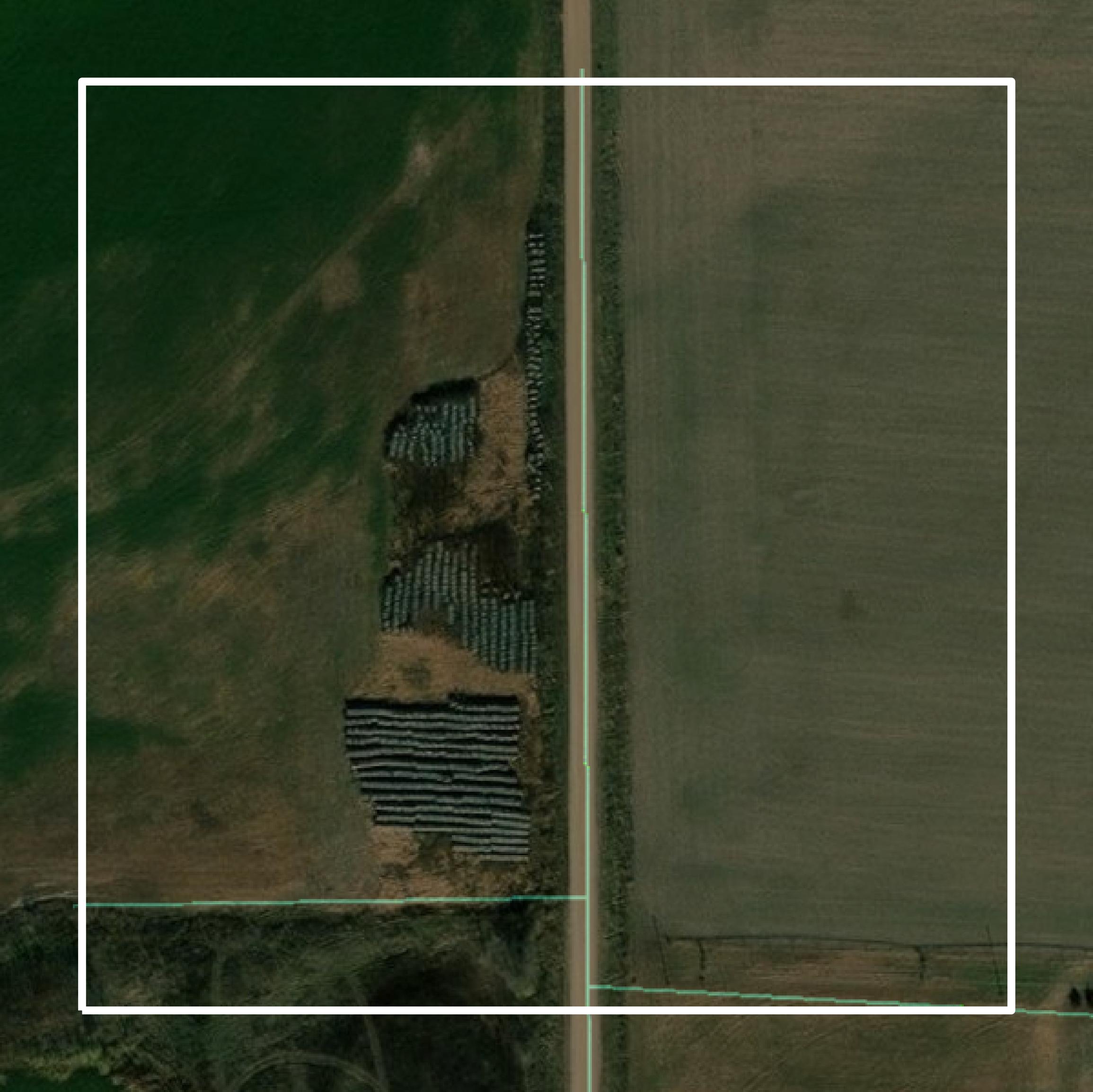 This image shows parcel and building data in Nance County created using GIS data in Equator.