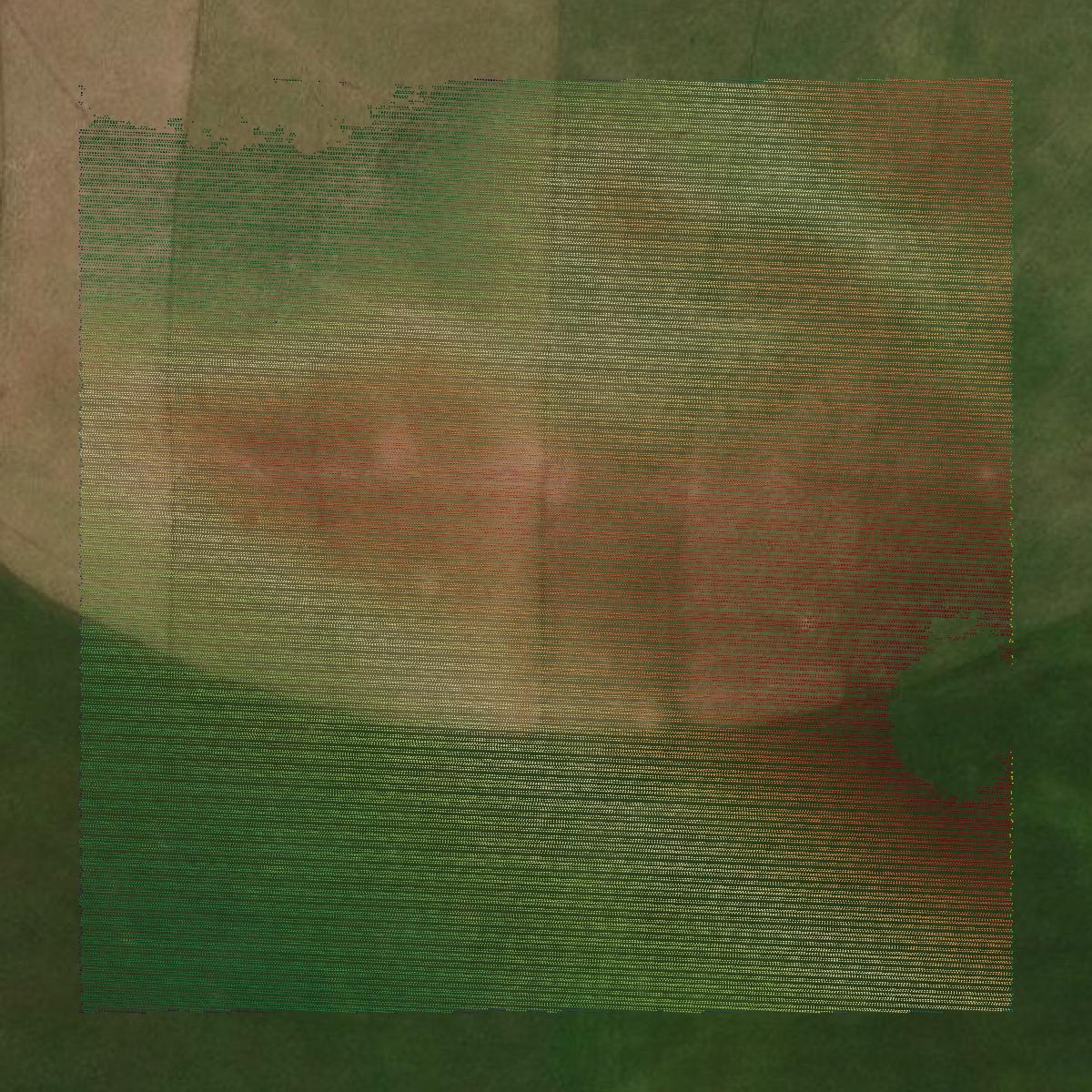 This image shows a LiDAR point cloud in Nance County created using GIS data in Equator.
