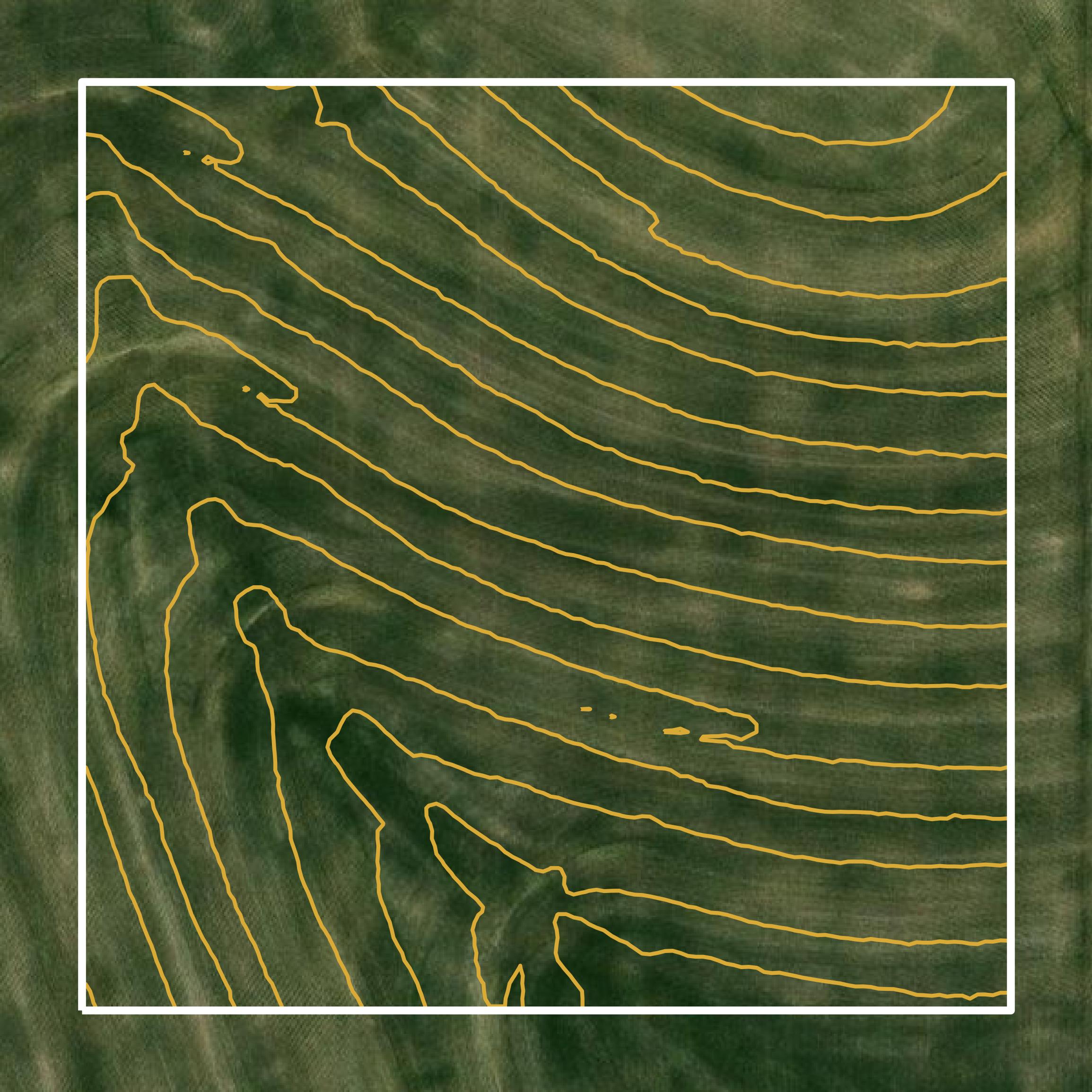 This image shows a contour map in Nemaha County created using GIS data in Equator.
