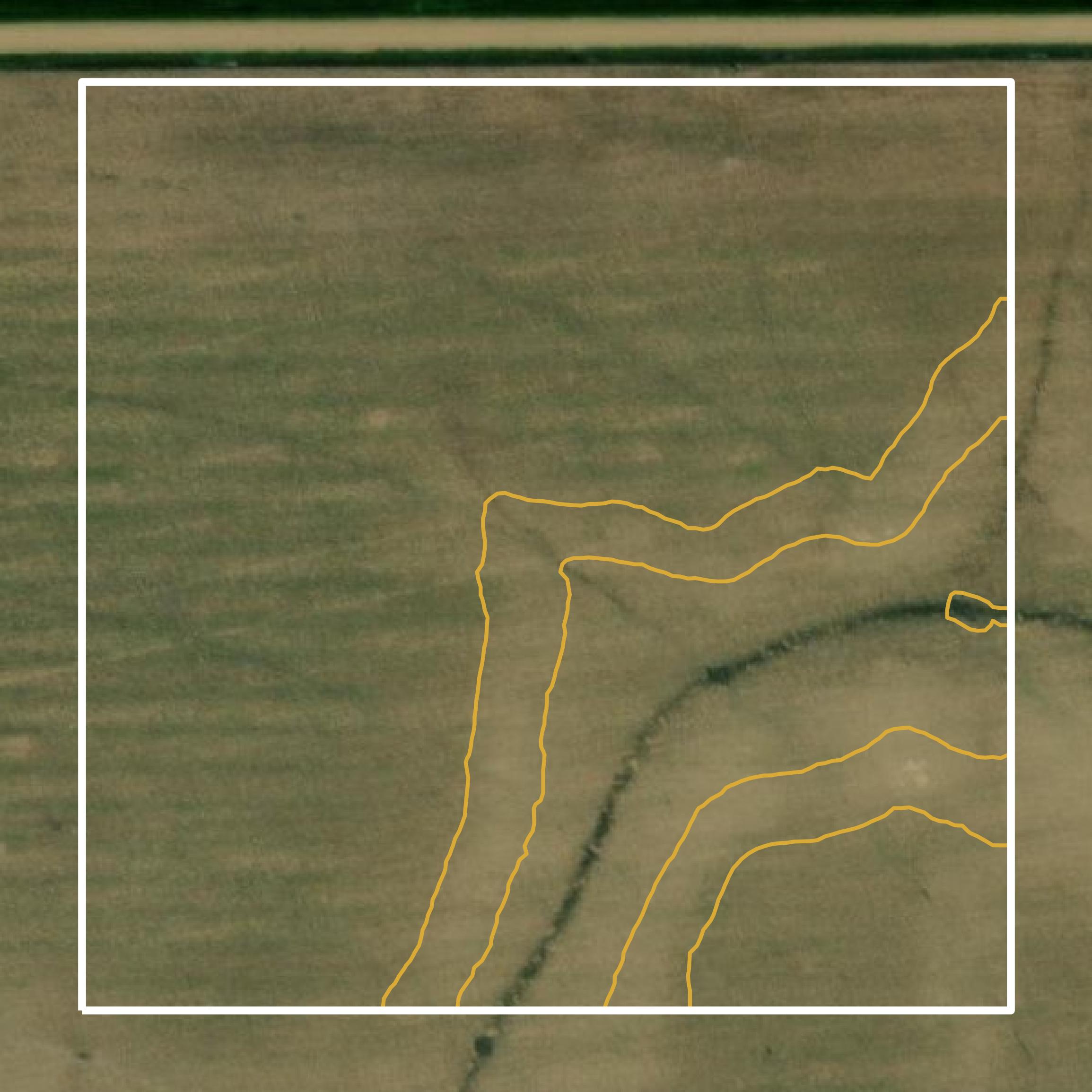 This image shows a contour map in Nuckolls County created using GIS data in Equator.