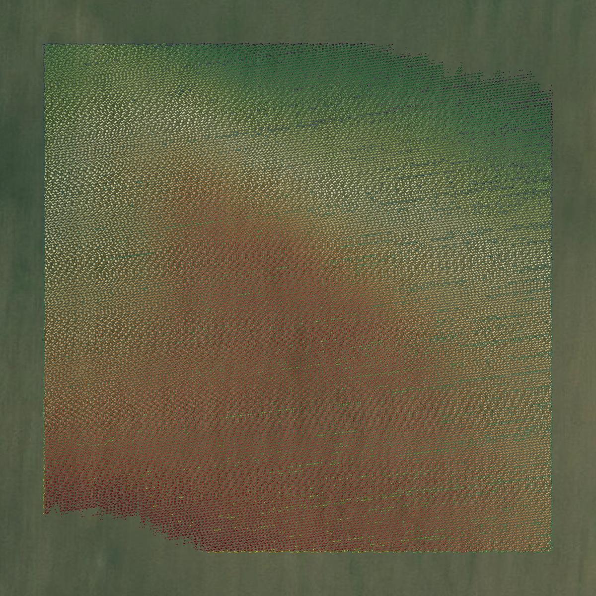 This image shows a LiDAR point cloud in Perkins County created using GIS data in Equator.