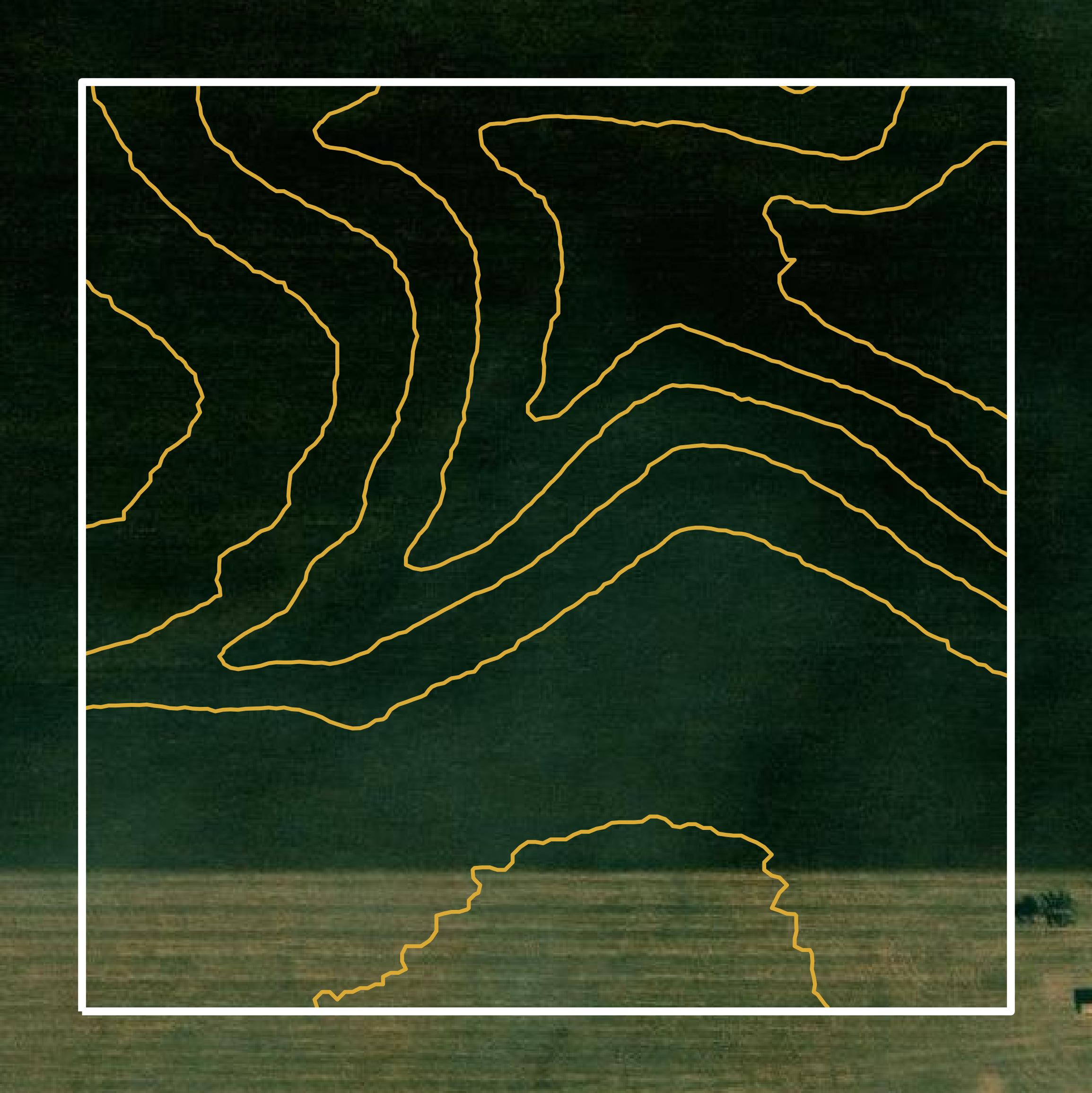 This image shows a contour map in Platte County created using GIS data in Equator.