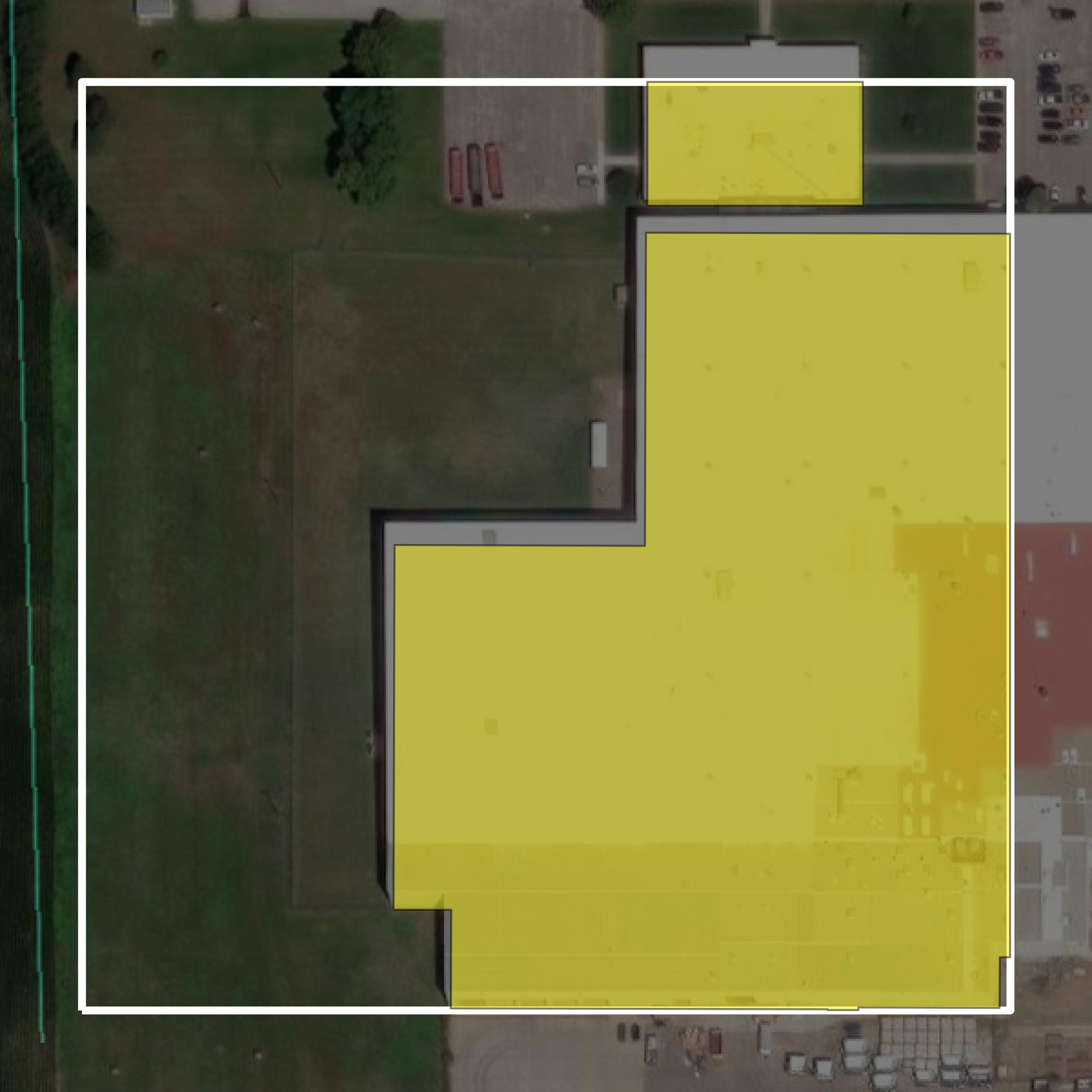 This image shows parcel and building data in Platte County created using GIS data in Equator.