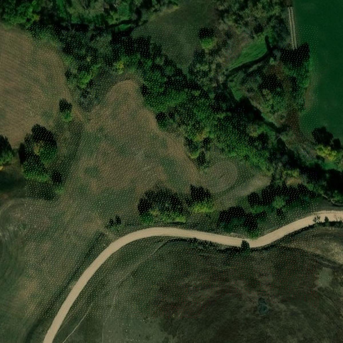 This image shows a LiDAR point cloud in Red Willow County created using GIS data in Equator.