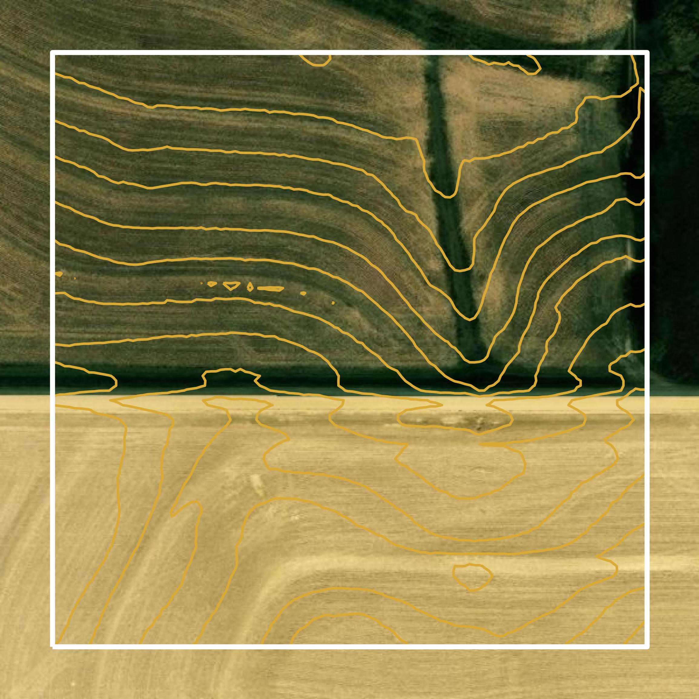 This image shows a contour map in Saunders County created using GIS data in Equator.