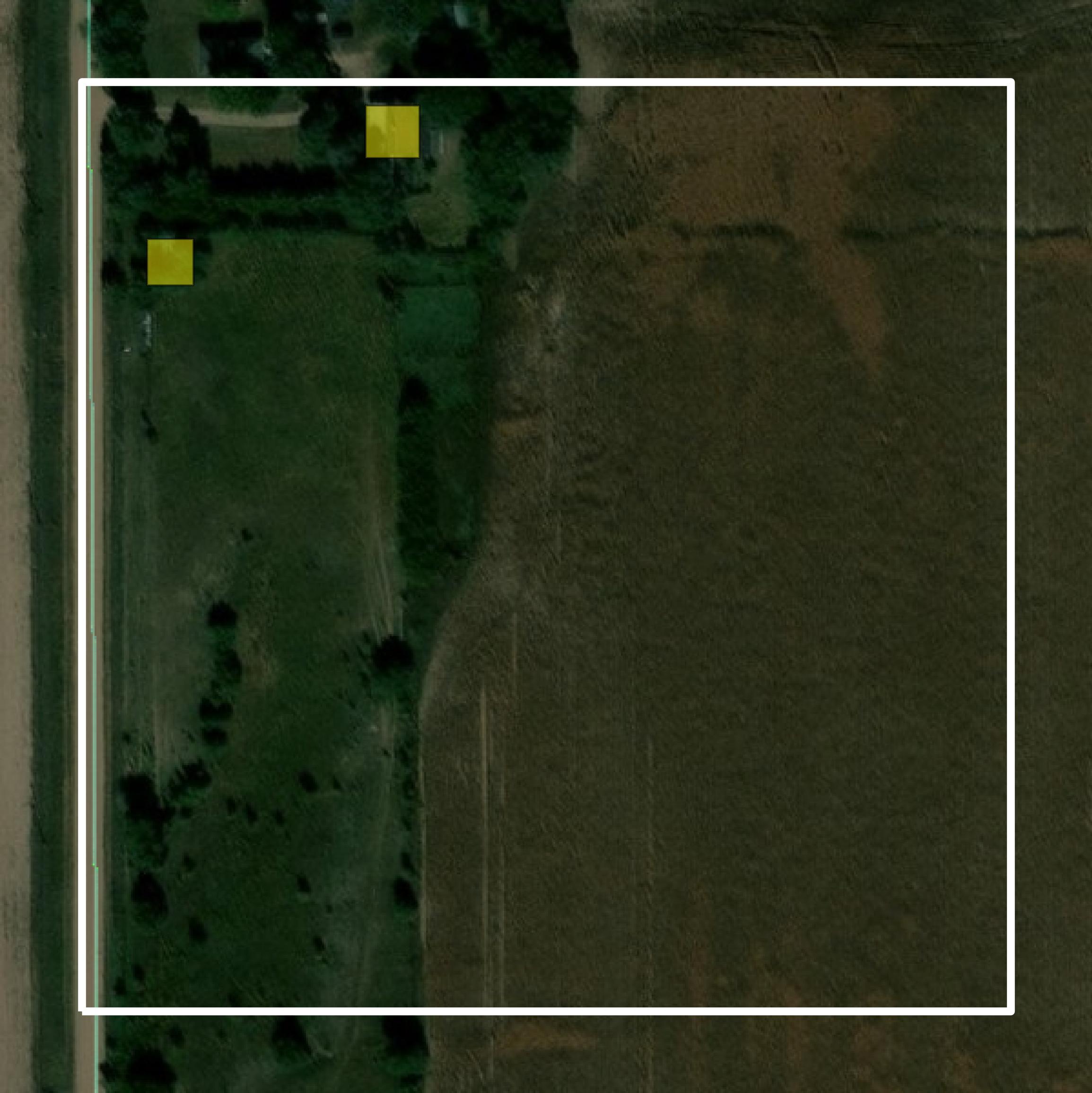 This image shows parcel and building data in Sherman County created using GIS data in Equator.