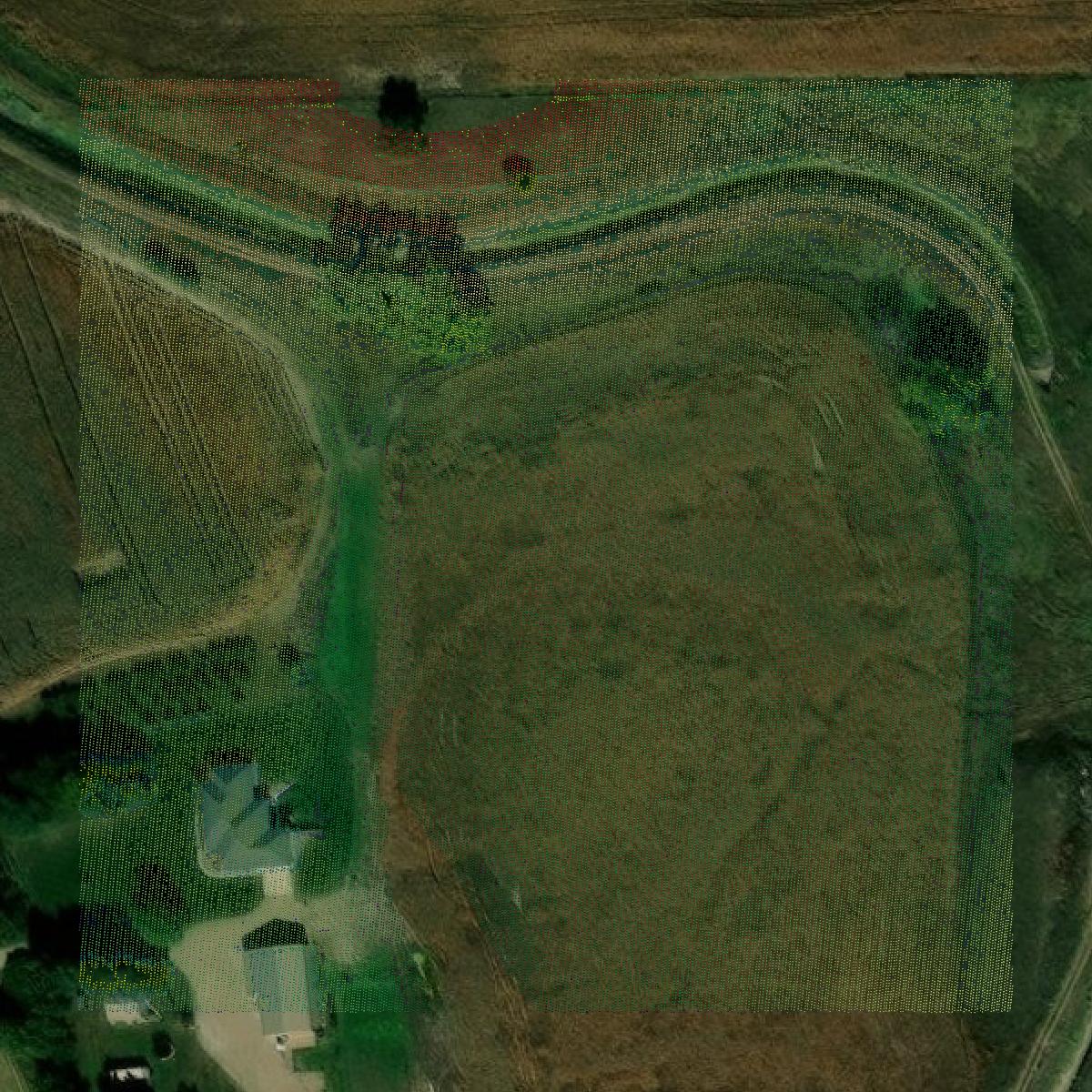 This image shows a LiDAR point cloud in Sherman County created using GIS data in Equator.
