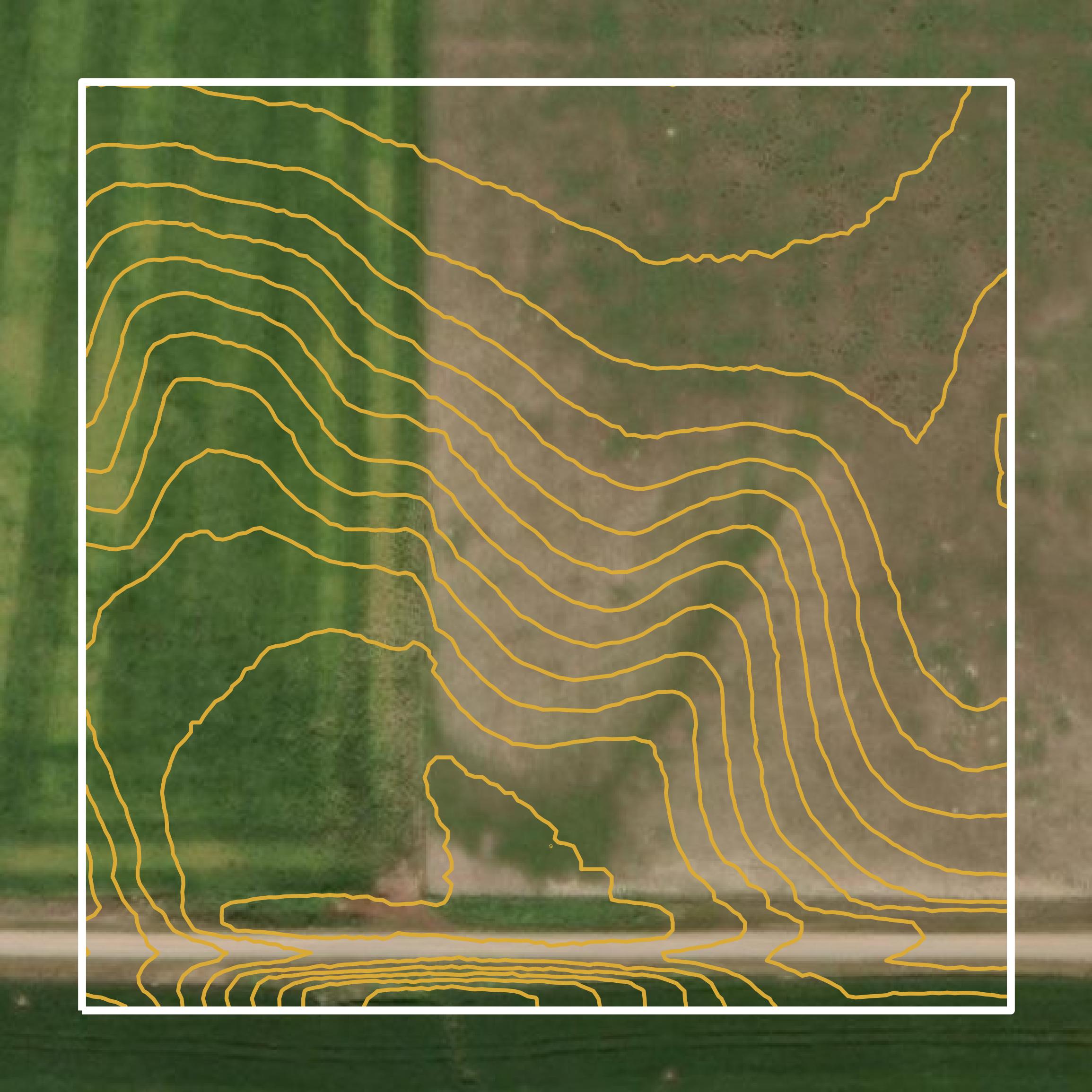This image shows a contour map in Stanton County created using GIS data in Equator.