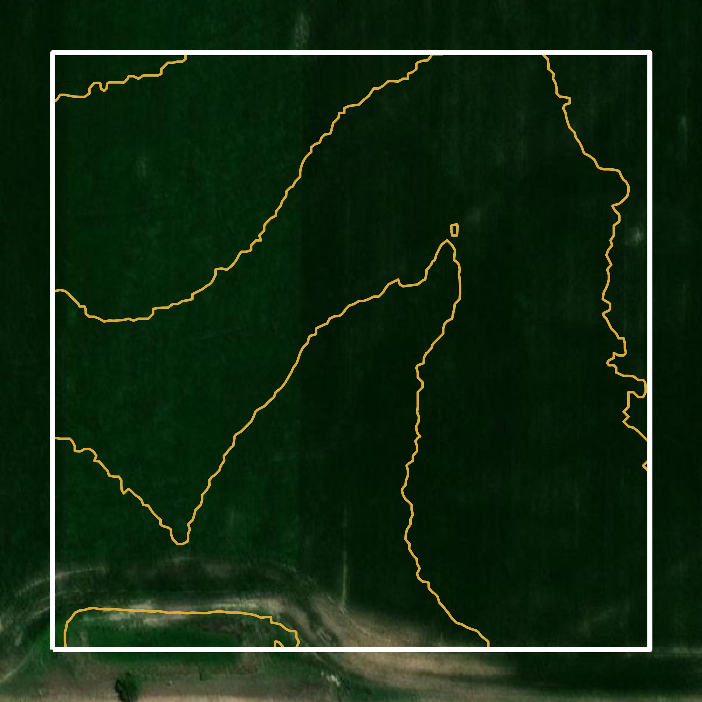This image shows a contour map in Thayer County created using GIS data in Equator.
