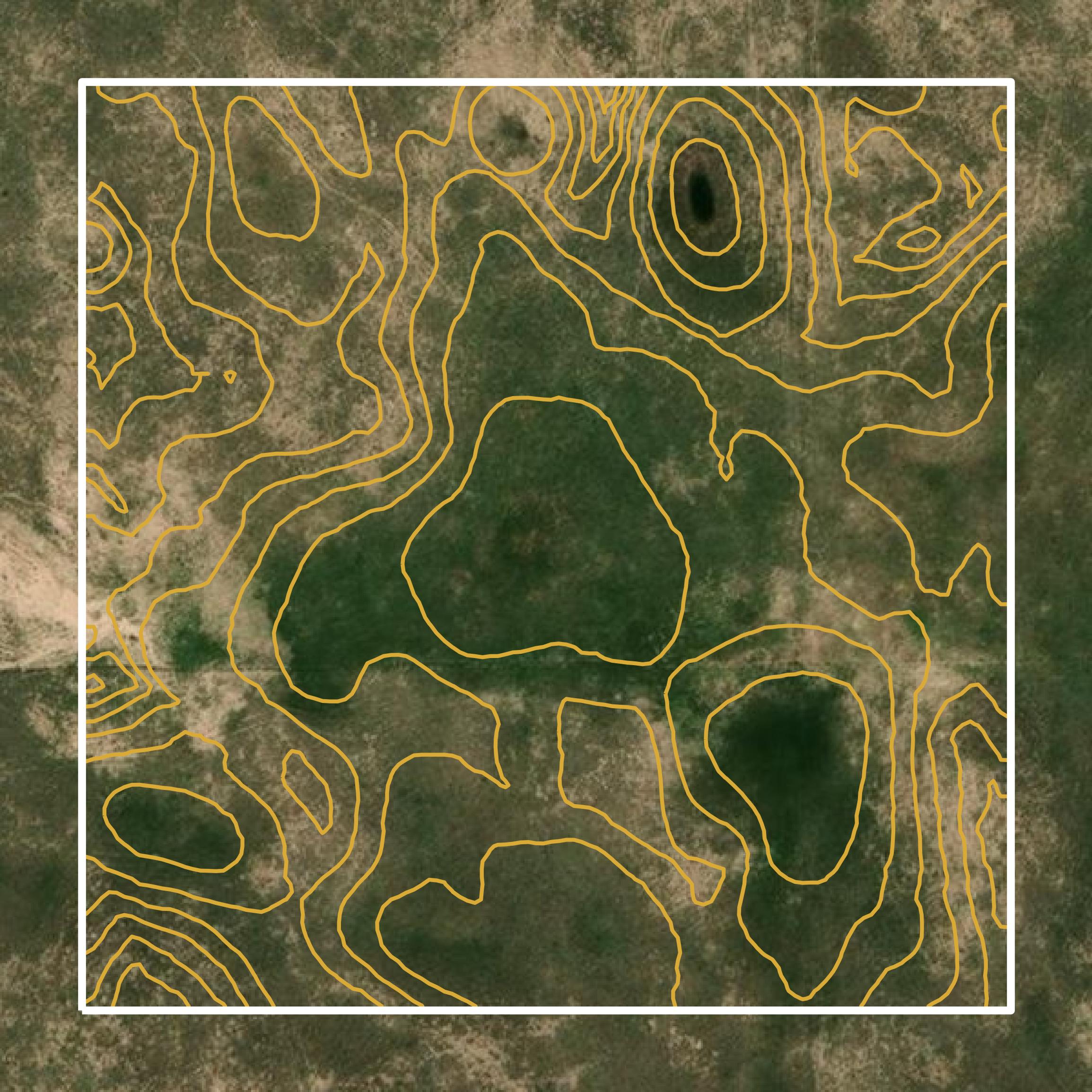 This image shows a contour map in Wheeler County created using GIS data in Equator.