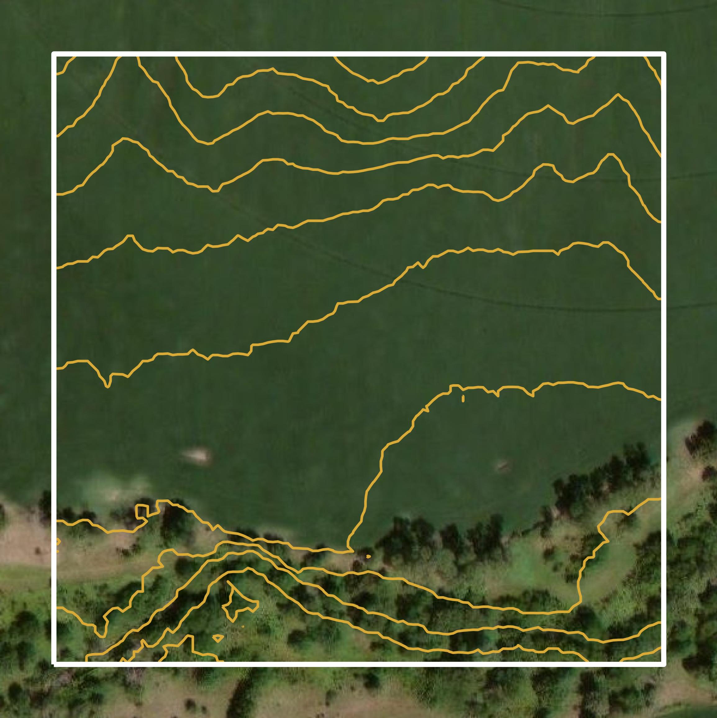This image shows a contour map in York County created using GIS data in Equator.