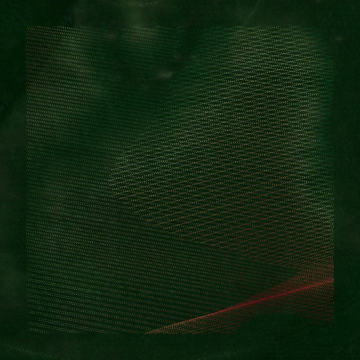 This image shows a LiDAR point cloud in York County created using GIS data in Equator.