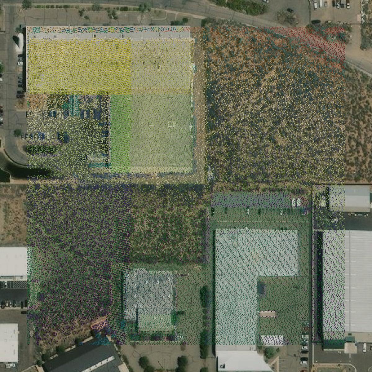 This image shows a LiDAR point cloud in Carson City created using GIS data in Equator.