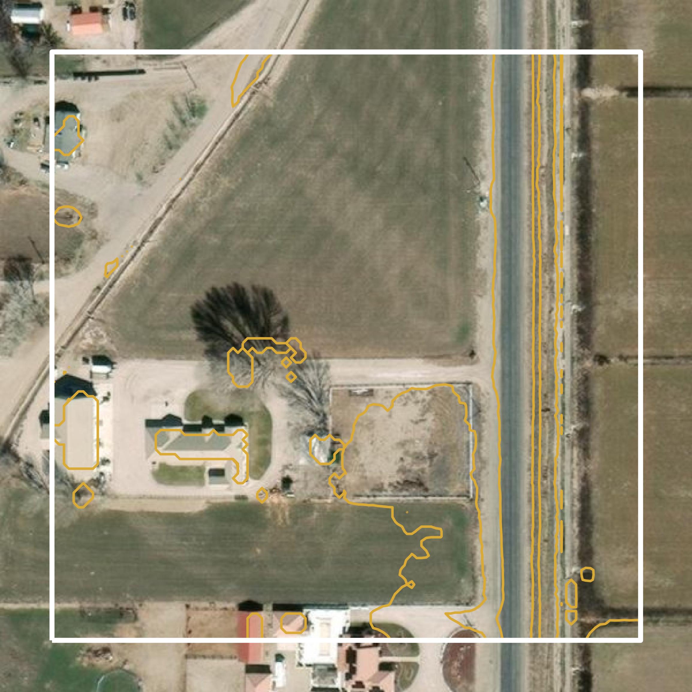 This image shows a contour map in Churchill County created using GIS data in Equator.