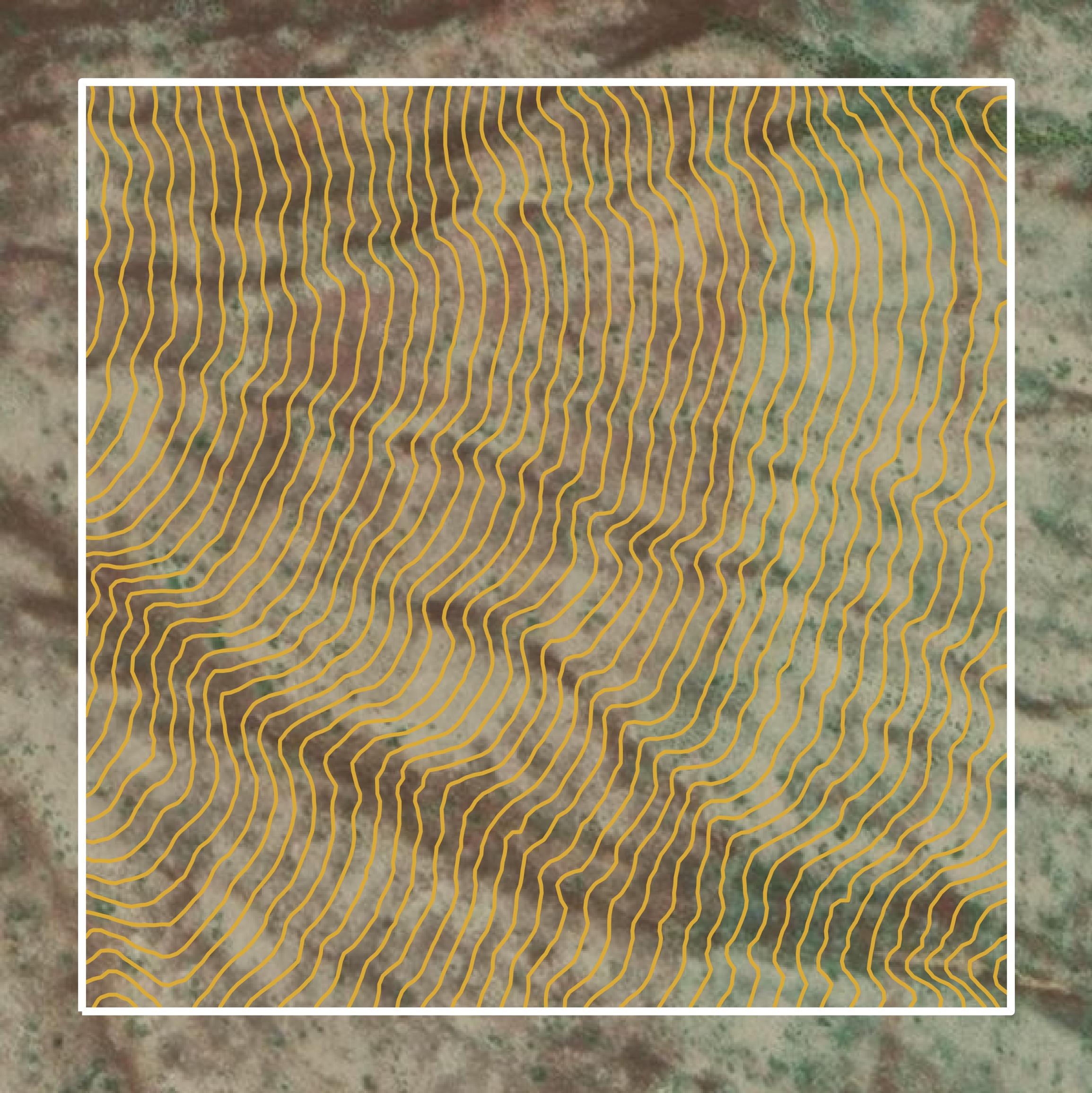 This image shows a contour map in Churchill County created using GIS data in Equator.