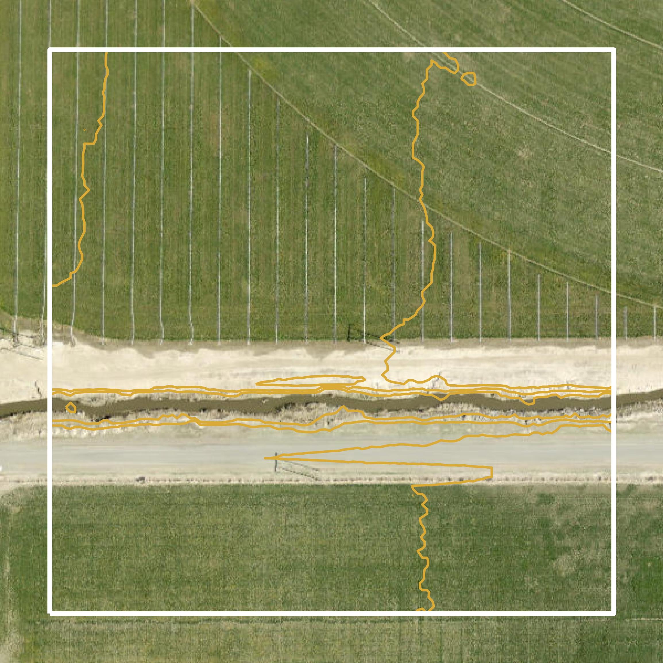 This image shows a contour map in Douglas County created using GIS data in Equator.
