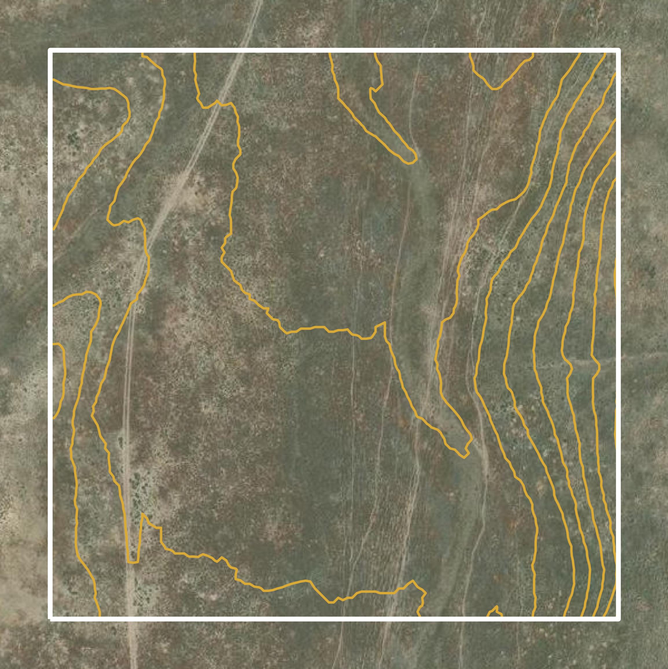 This image shows a contour map in Elko County created using GIS data in Equator.
